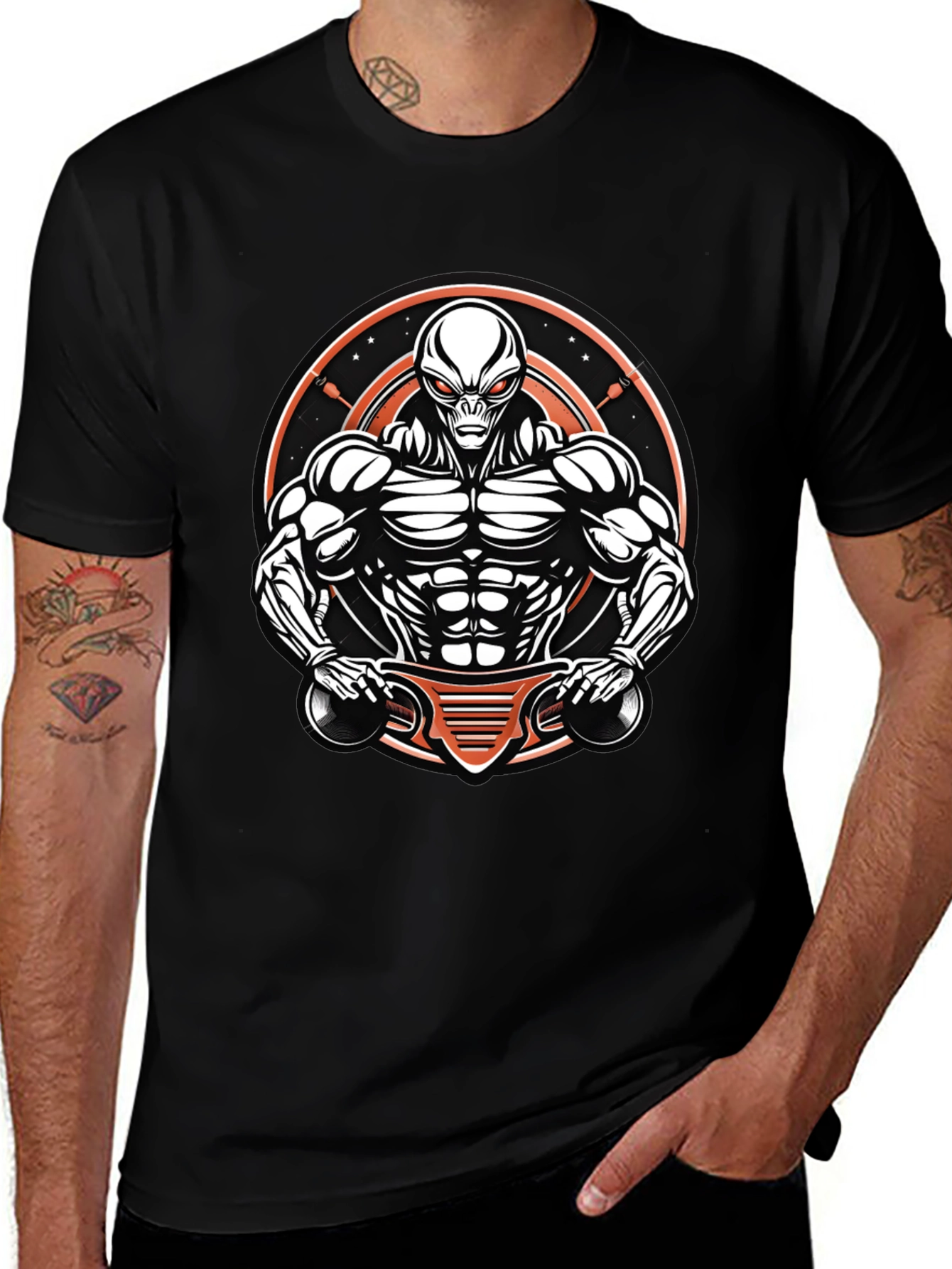 Alien Gym Rat T-Shirt - Sci-Fi Fitness Apparel