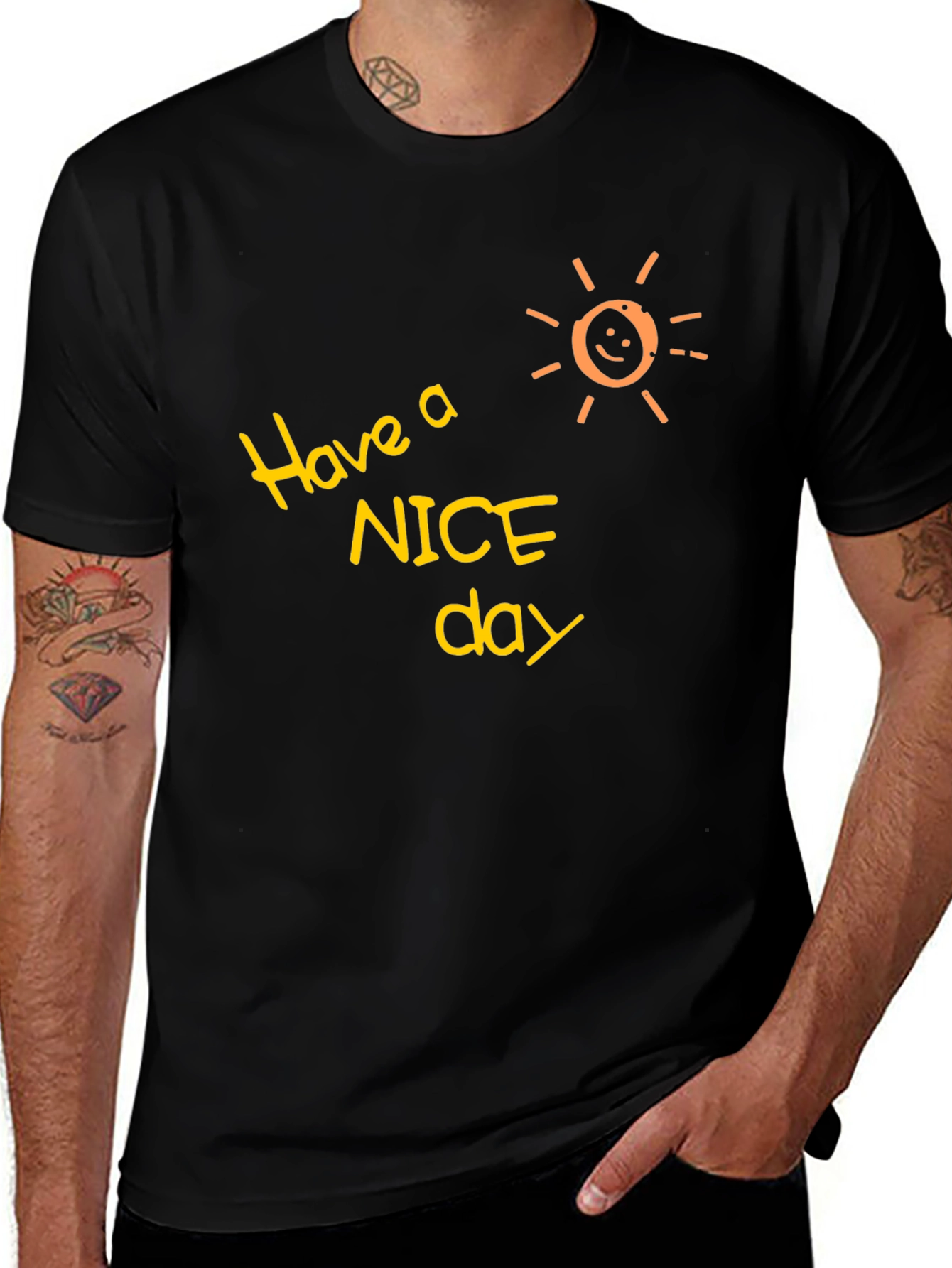 Have a Nice Day Black T-Shirt