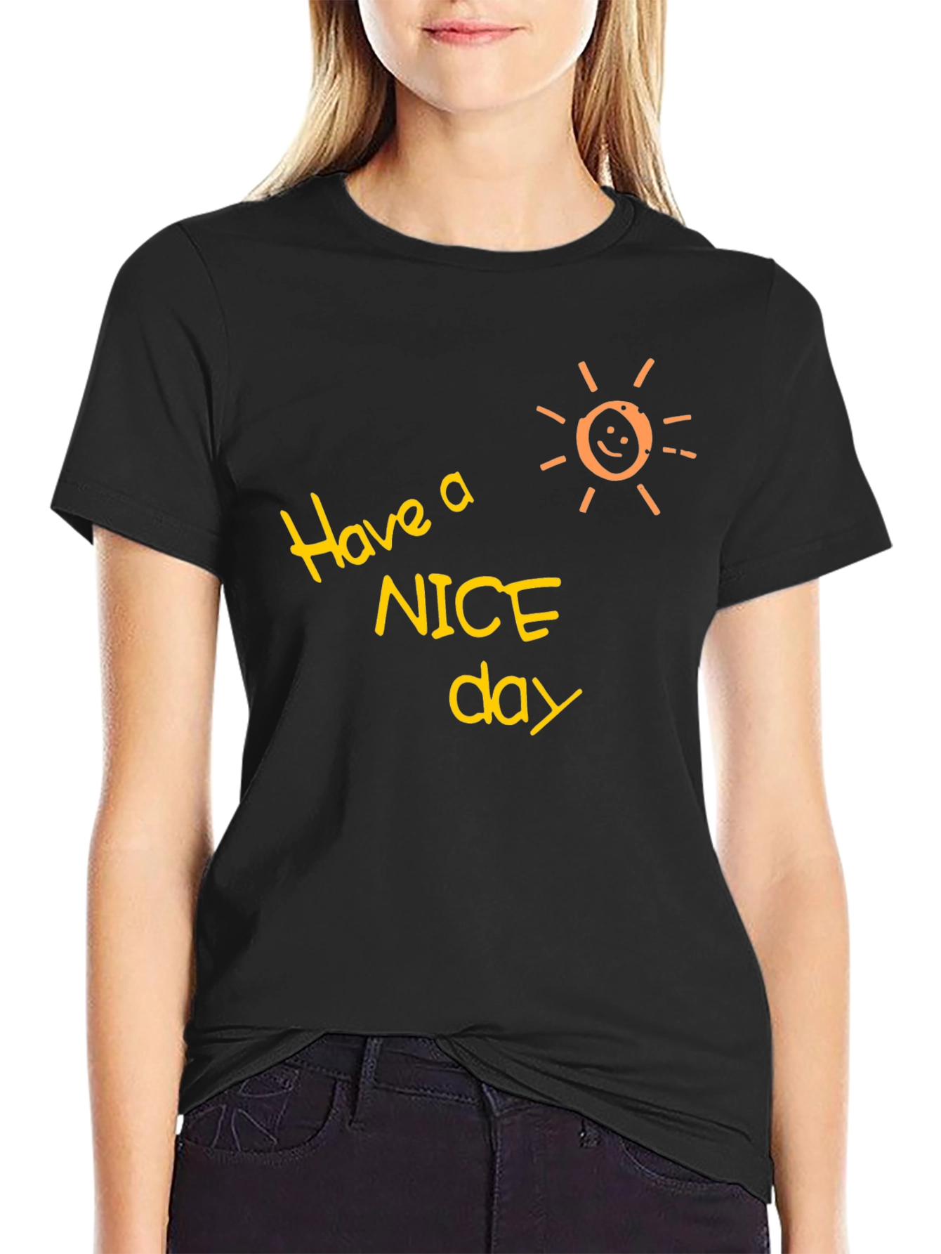 Have a Nice Day Black T-Shirt