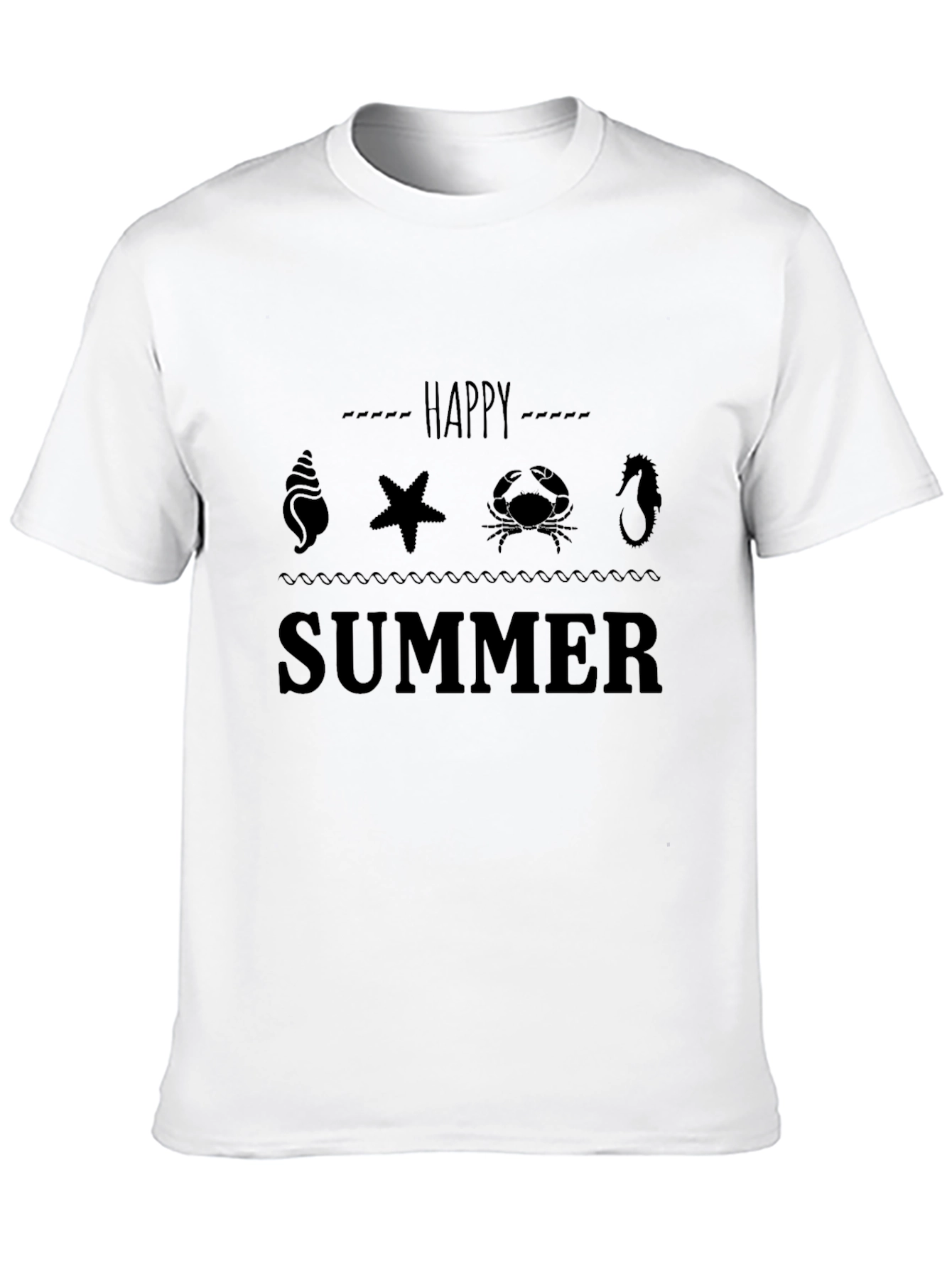 Happy Summer Black Graphic Tee