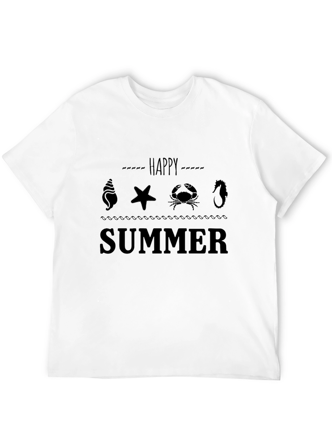 Happy Summer Black Graphic Tee