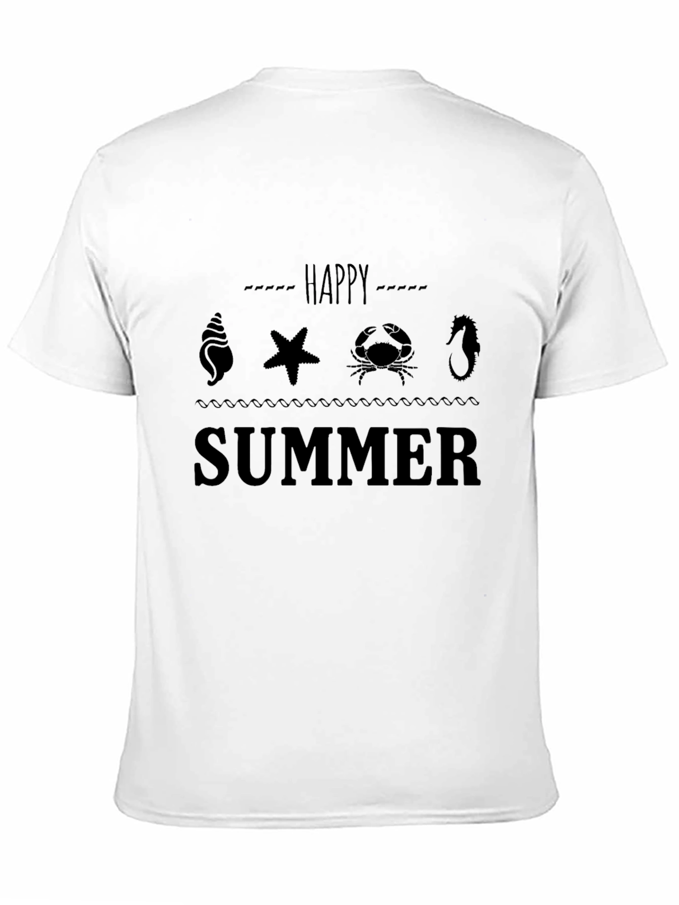 Happy Summer Black Graphic Tee