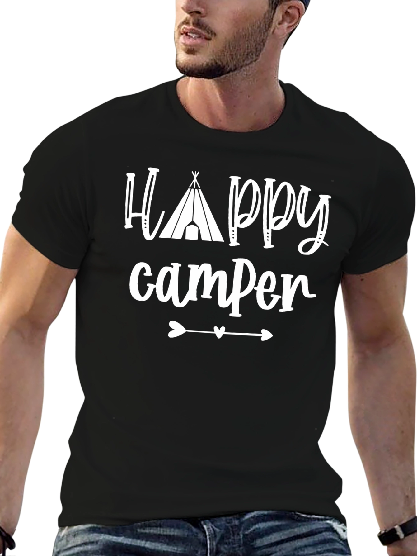 Happy Camper Graphic T-Shirt - Camping Tee