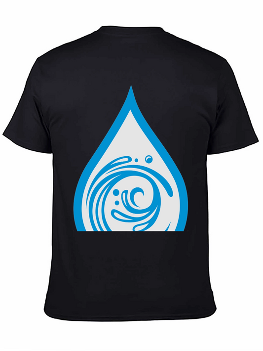 Water Drop Graphic Tee - Stylish & Comfortable Black T-Shirt