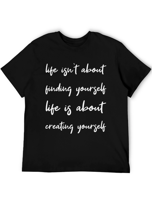 Inspirational Quote Graphic Tee - Black
