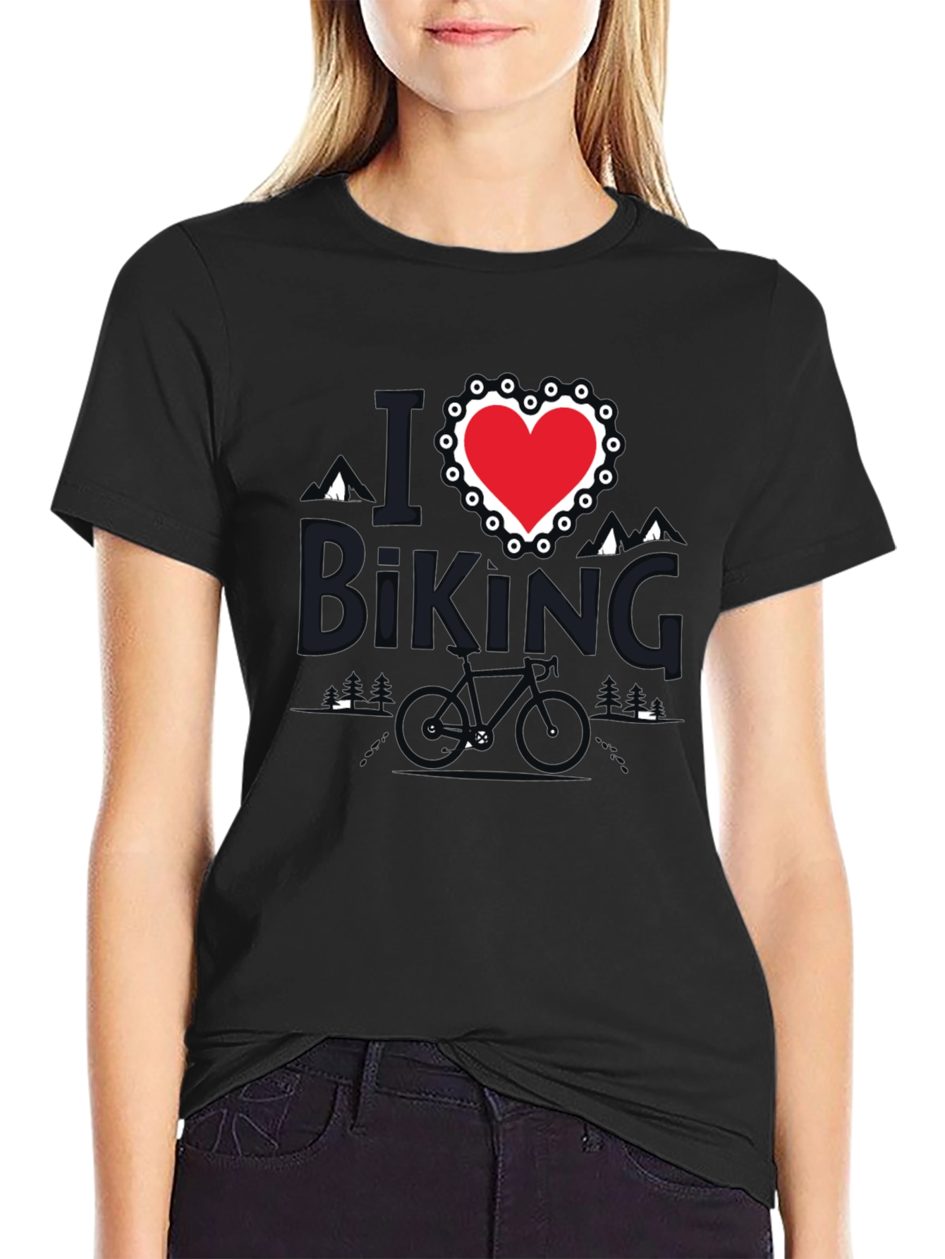 I Love Biking T-Shirt - Mountain Bike Design Tee