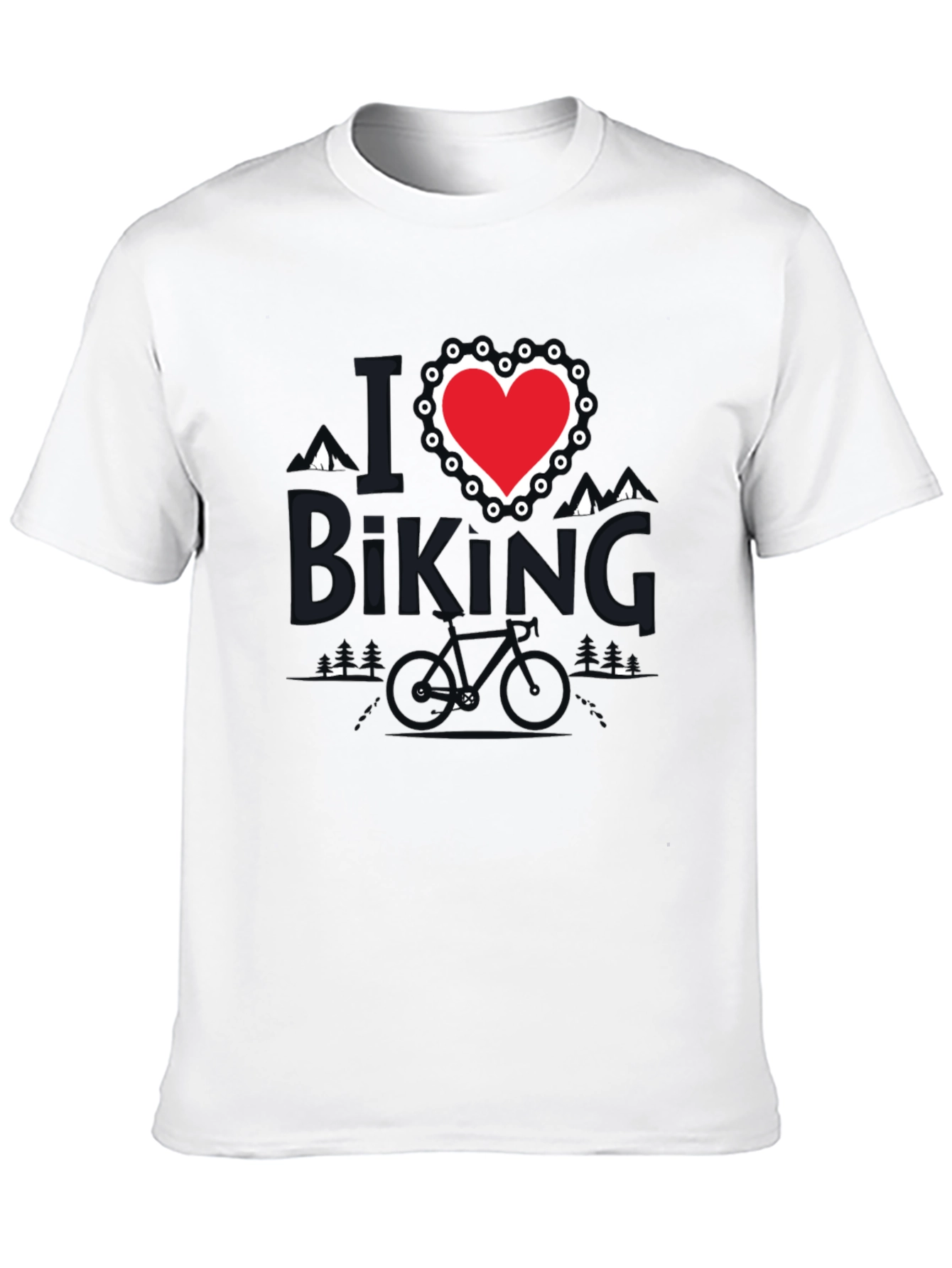 I Love Biking T-Shirt - Mountain Bike Design Tee