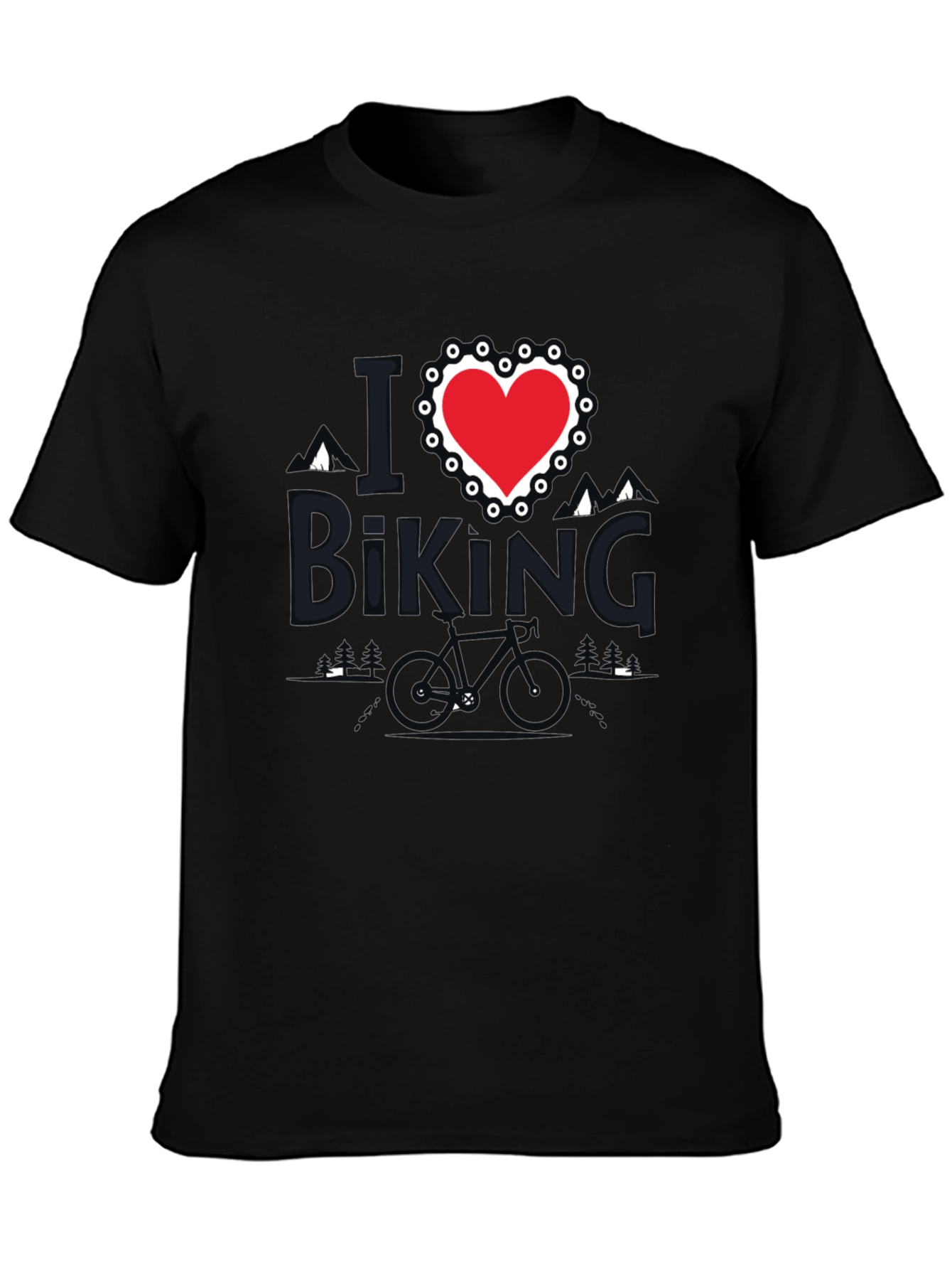 I Love Biking T-Shirt - Mountain Bike Design Tee