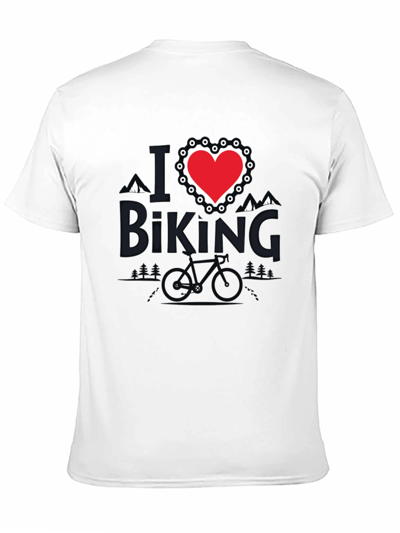 I Love Biking T-Shirt - Mountain Bike Design Tee