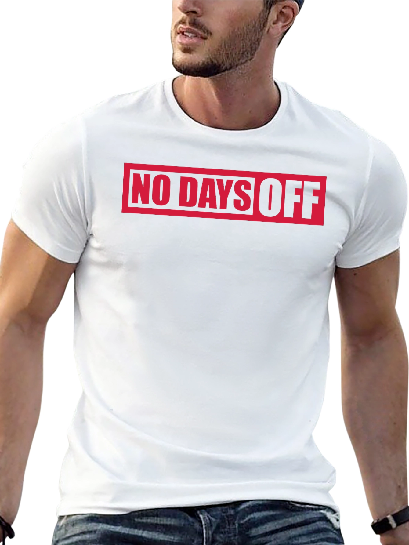 No Days Off T-Shirt - Black Graphic Tee