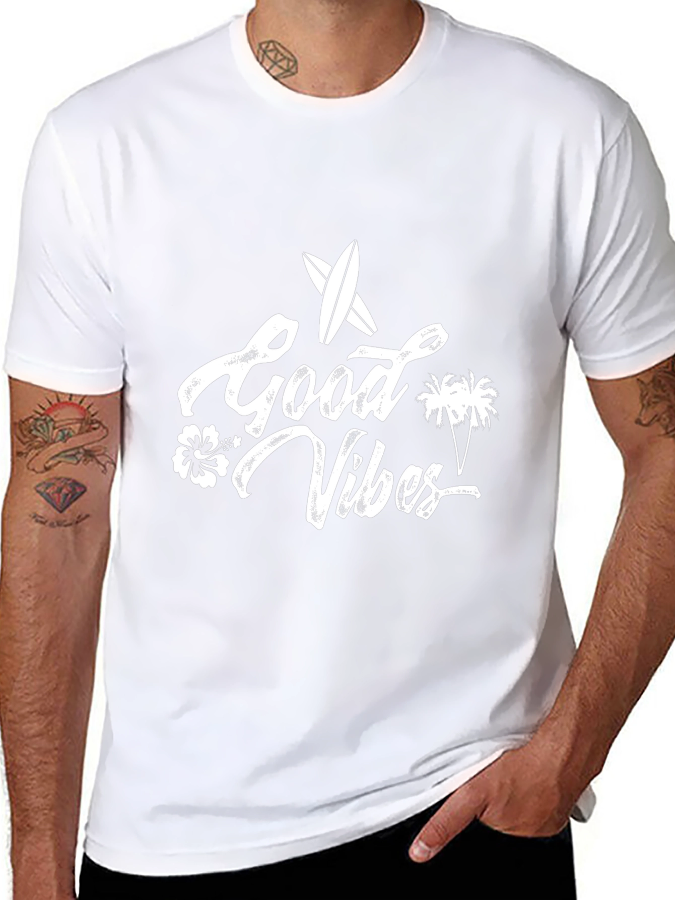 Good Vibes Graphic Tee - Surf Style T-Shirt
