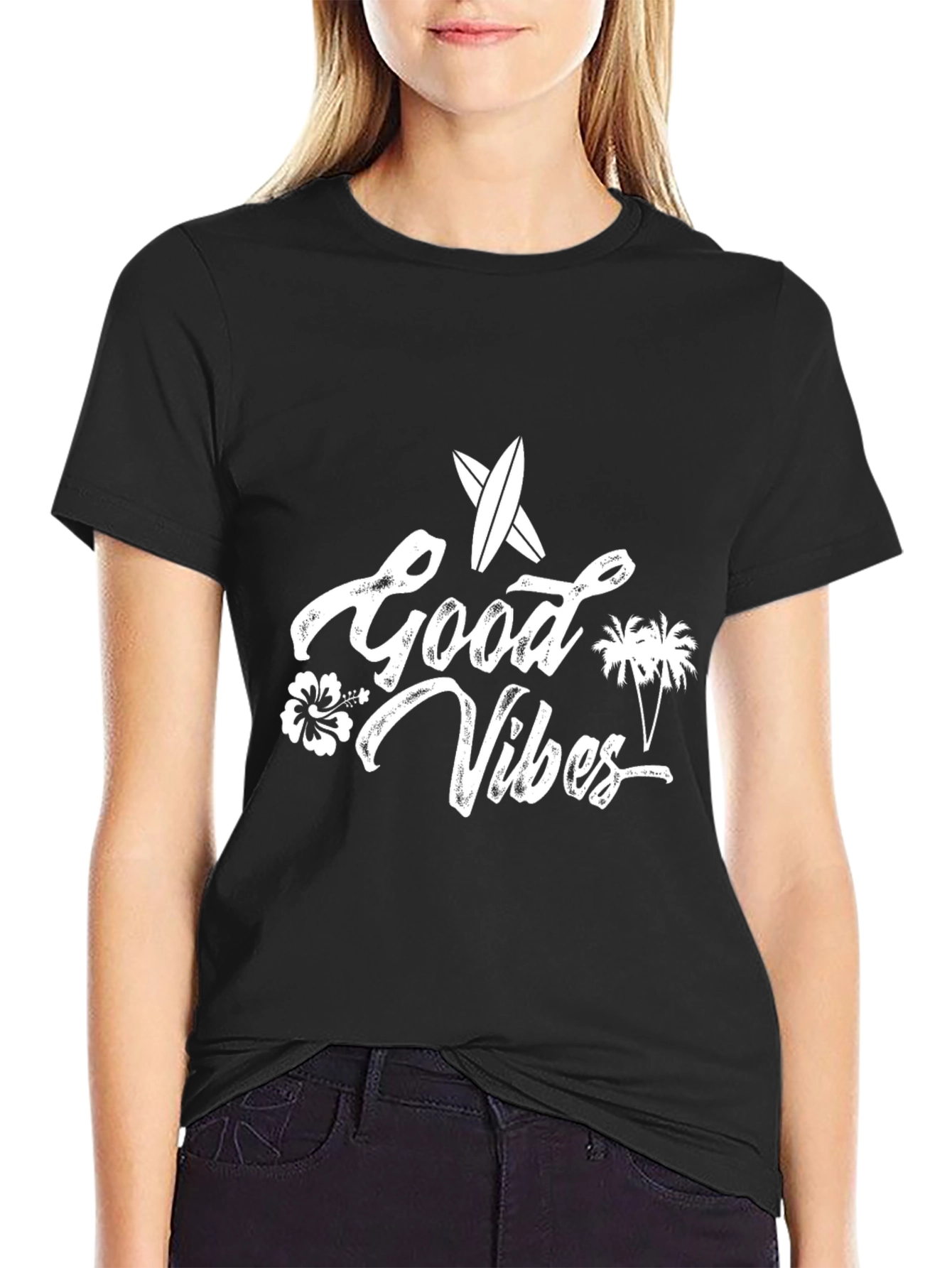 Good Vibes Graphic Tee - Surf Style T-Shirt