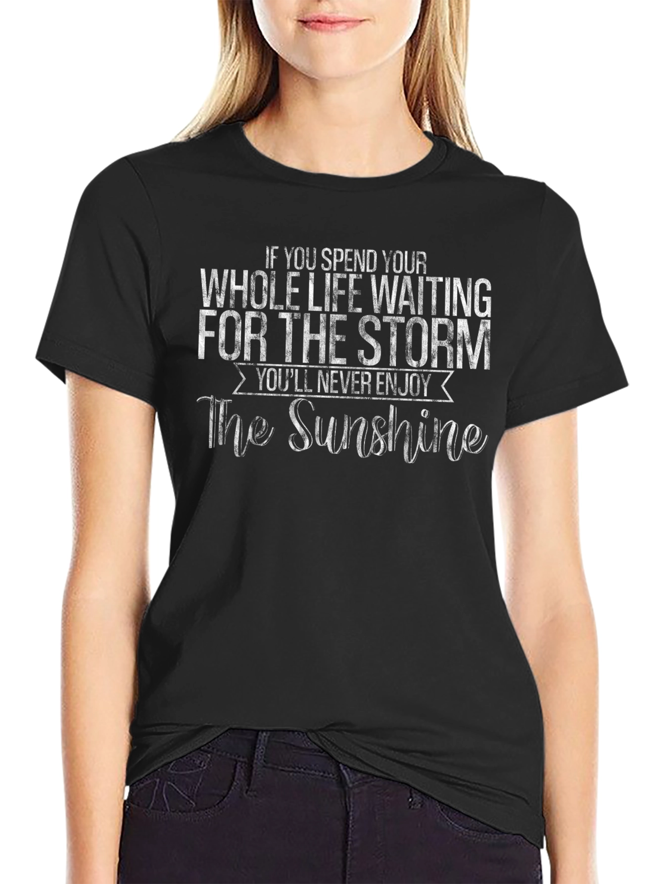 Inspirational Quote Graphic T-Shirt - Enjoy the Sunshine
