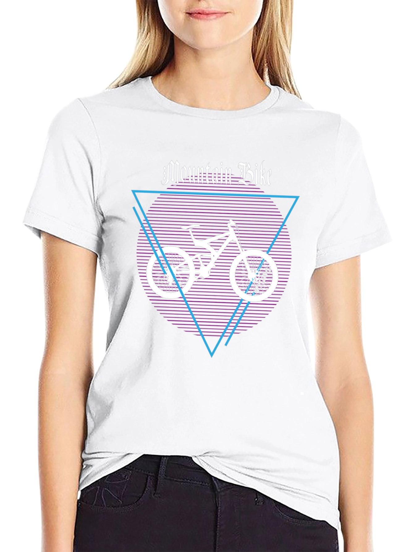 Mountain Bike Graphic Tee - Black Cotton T-Shirt