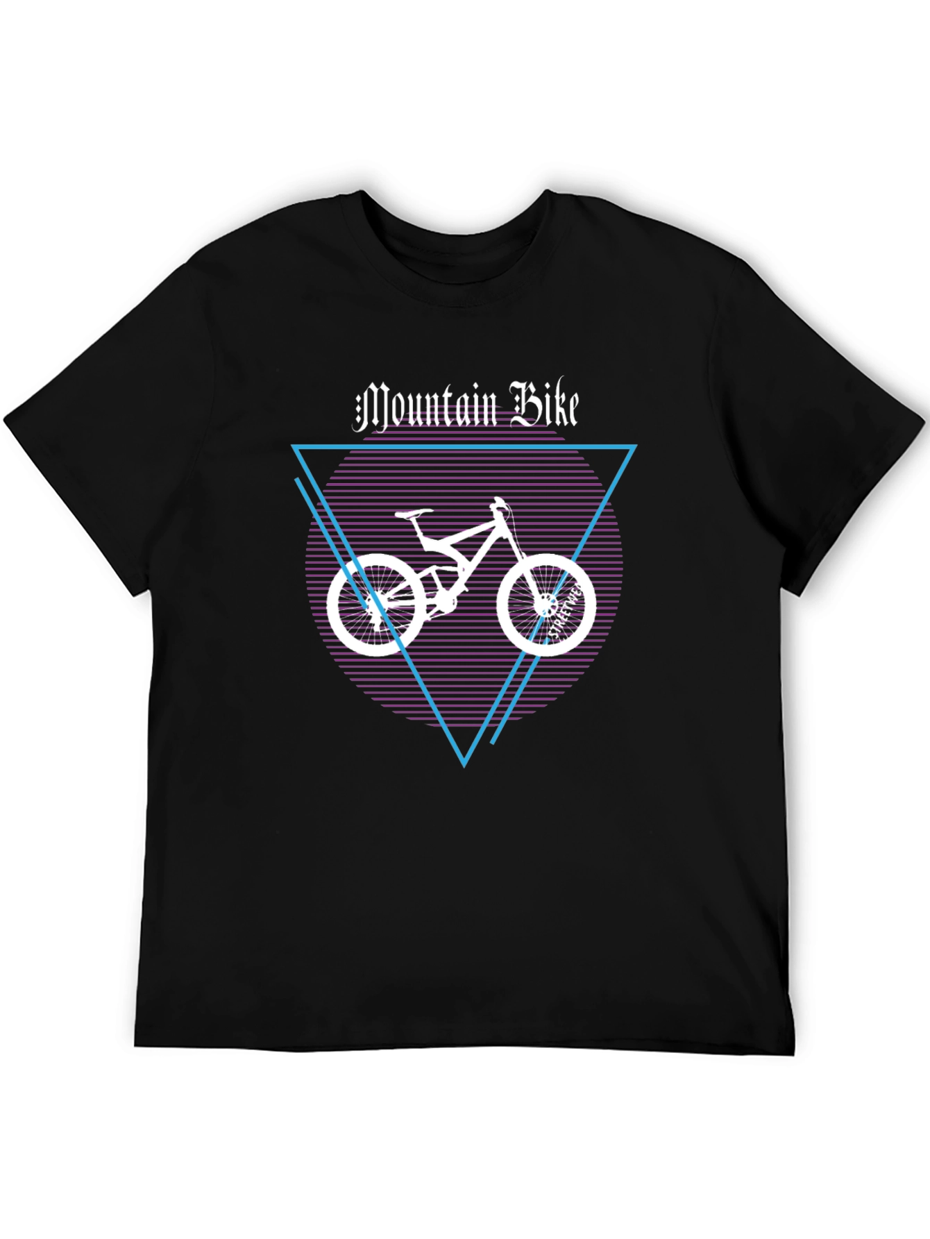 Mountain Bike Graphic Tee - Black Cotton T-Shirt