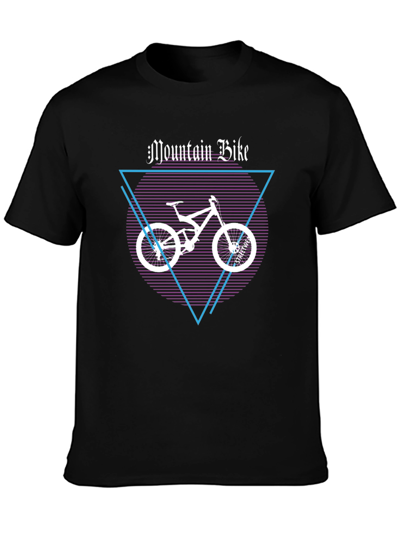 Mountain Bike Graphic Tee - Black Cotton T-Shirt