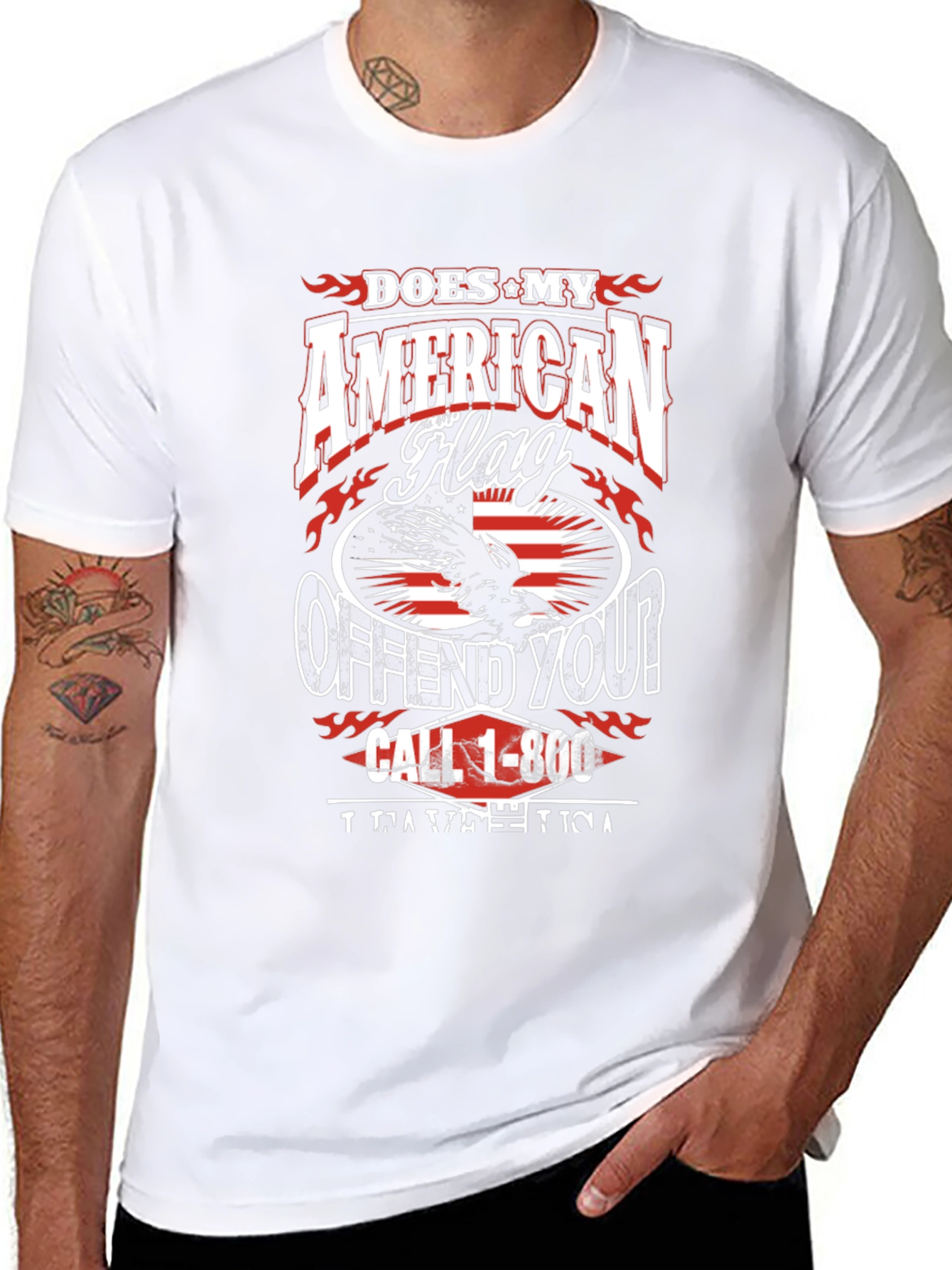 Patriotic Offend You? American Flag Graphic Tee