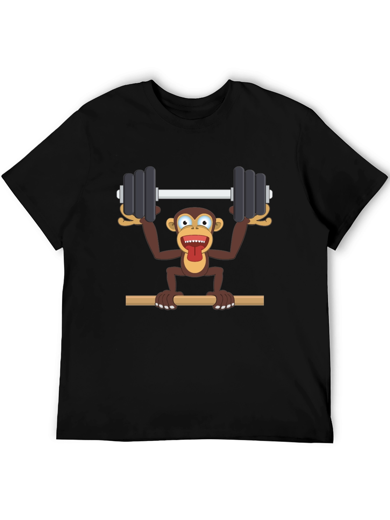 Monkey Barbell T-Shirt - Funny Workout Tee