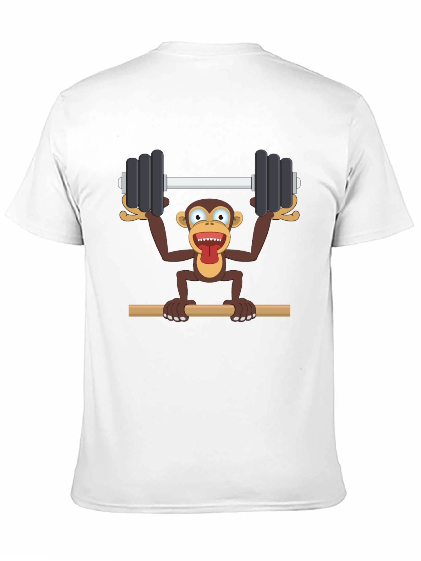Monkey Barbell T-Shirt - Funny Workout Tee