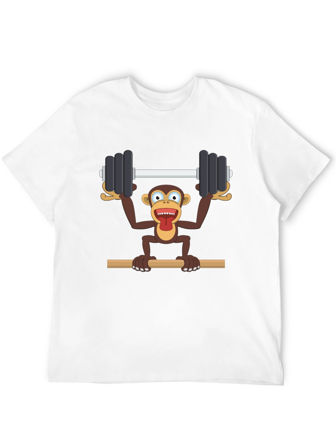 Monkey Barbell T-Shirt - Funny Workout Tee