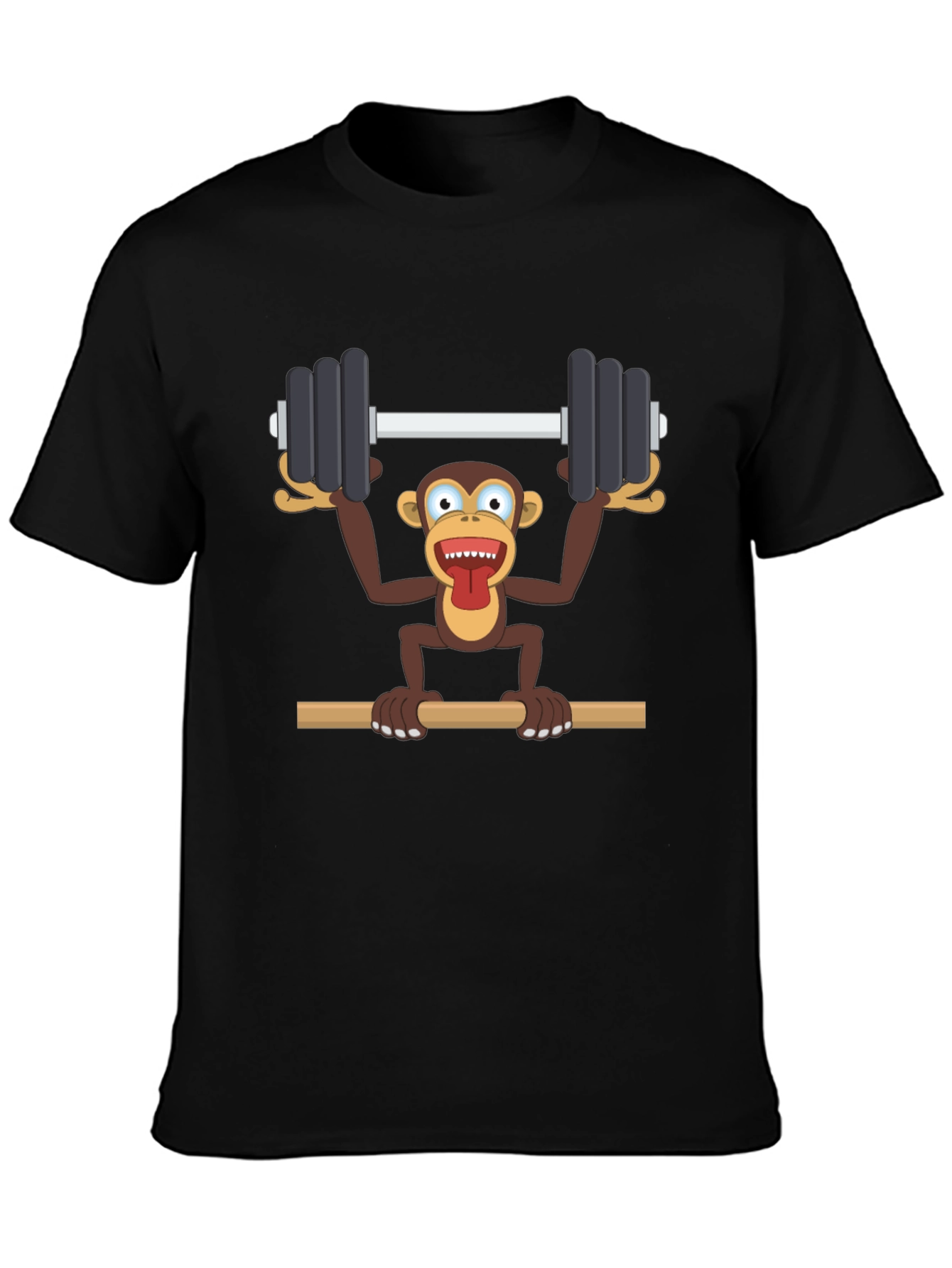 Monkey Barbell T-Shirt - Funny Workout Tee