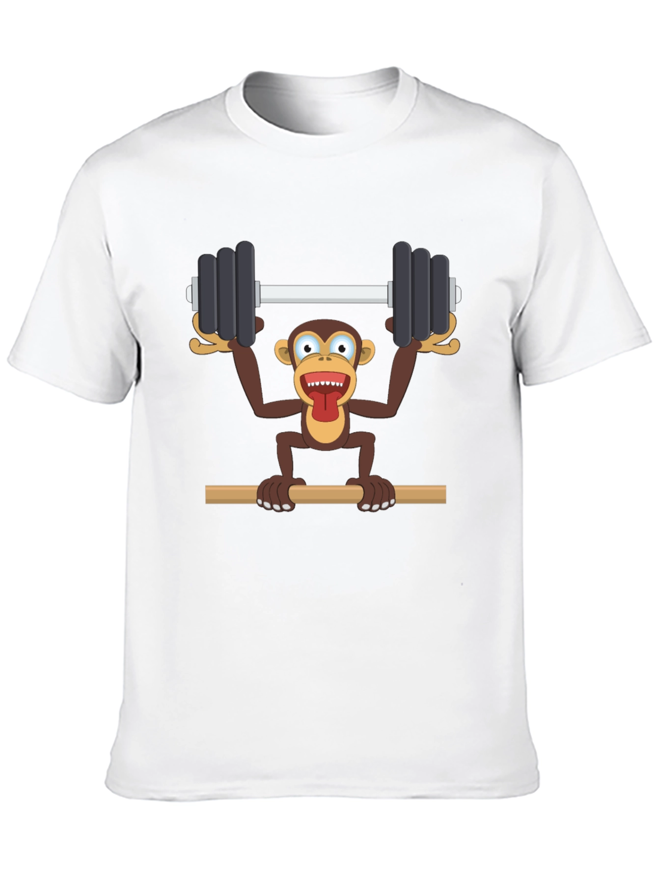 Monkey Barbell T-Shirt - Funny Workout Tee