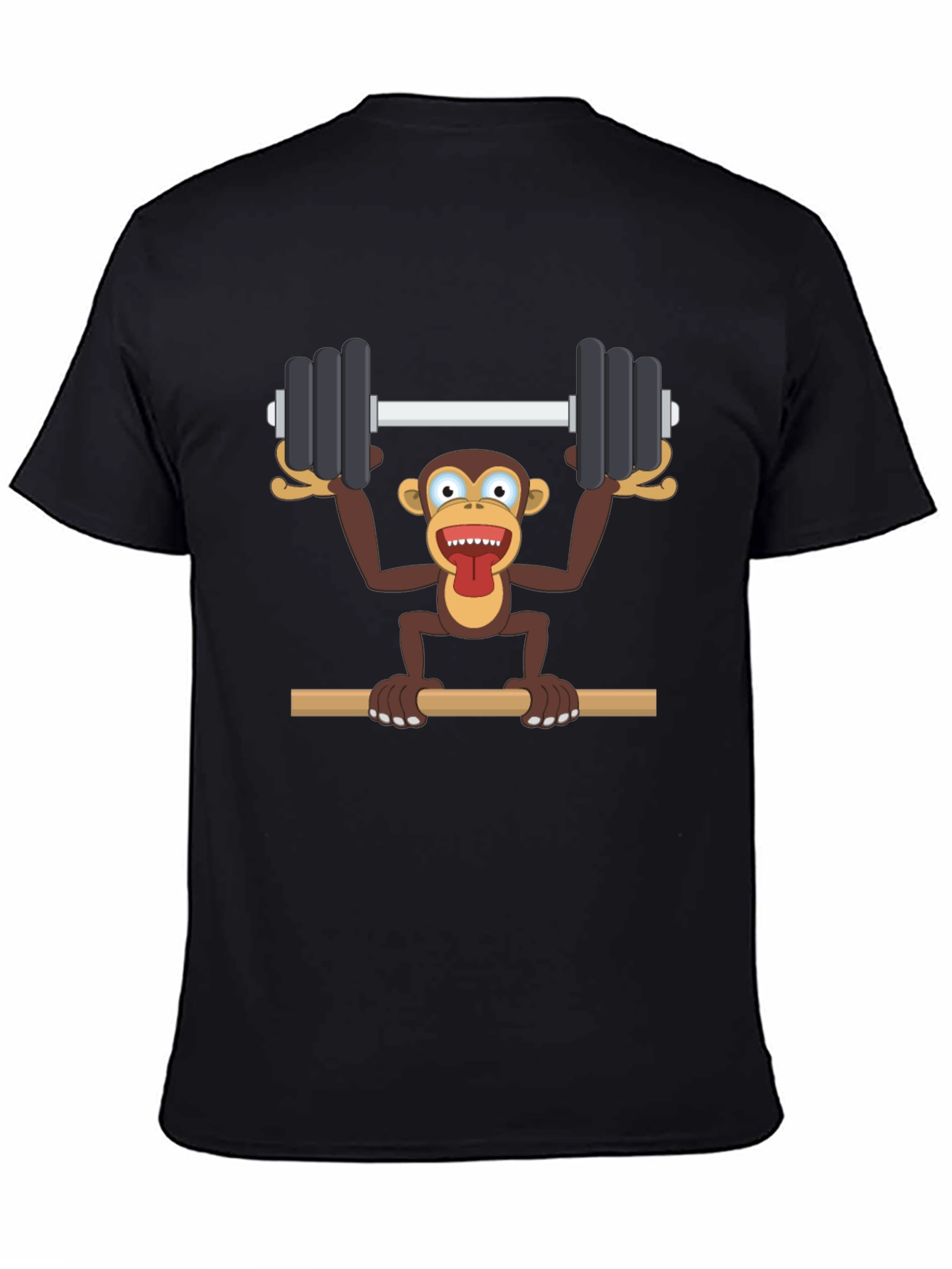 Monkey Barbell T-Shirt - Funny Workout Tee