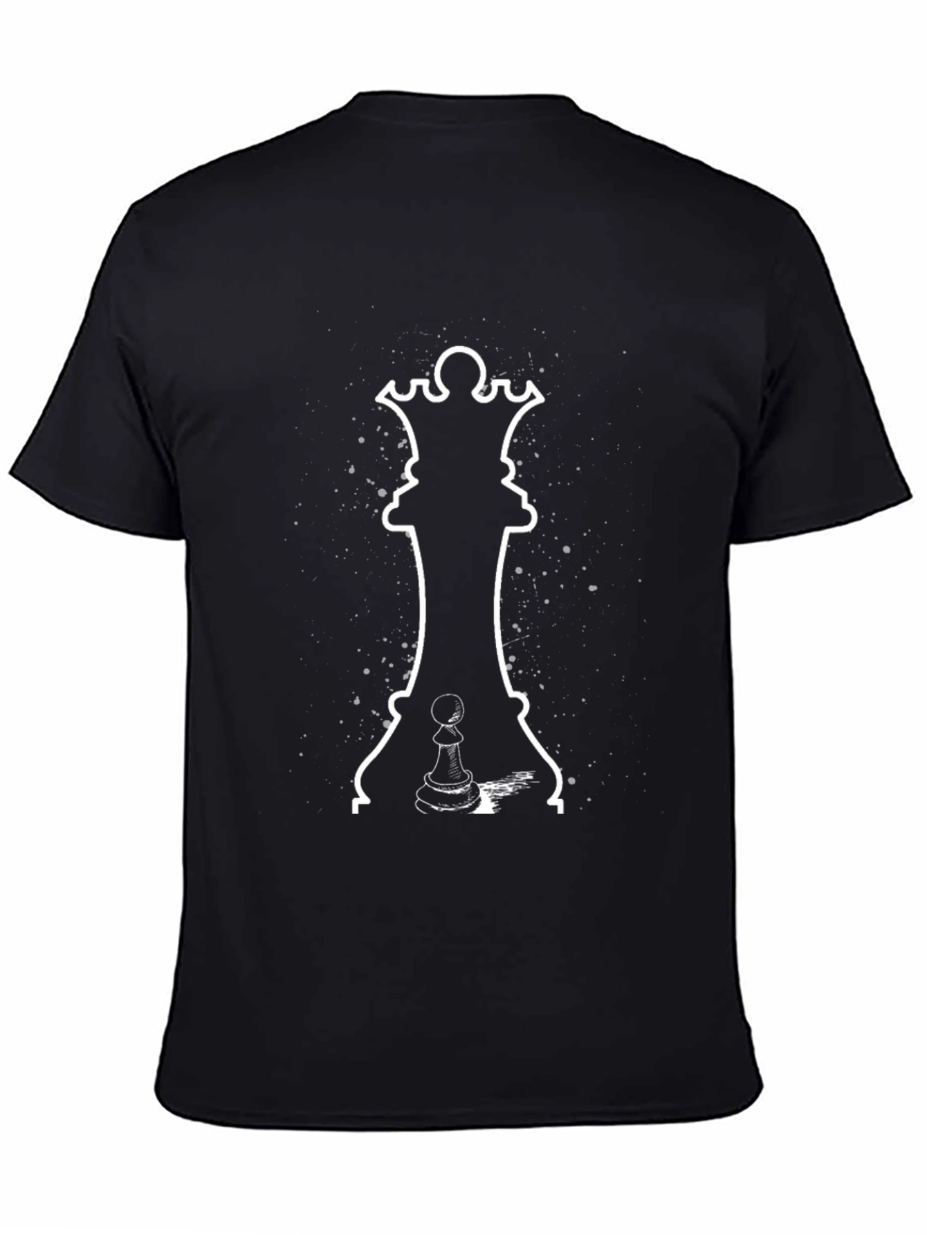 Chess Queen & Pawn Graphic T-Shirt