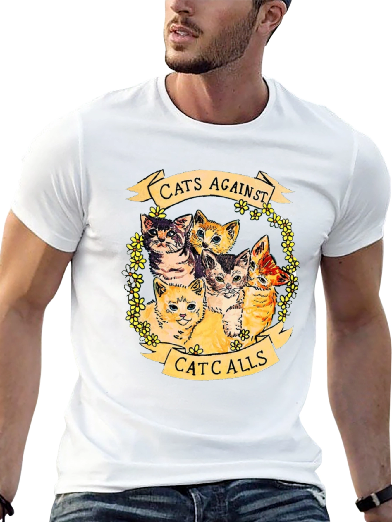 Cats Against Catcalls Graphic T-Shirt
