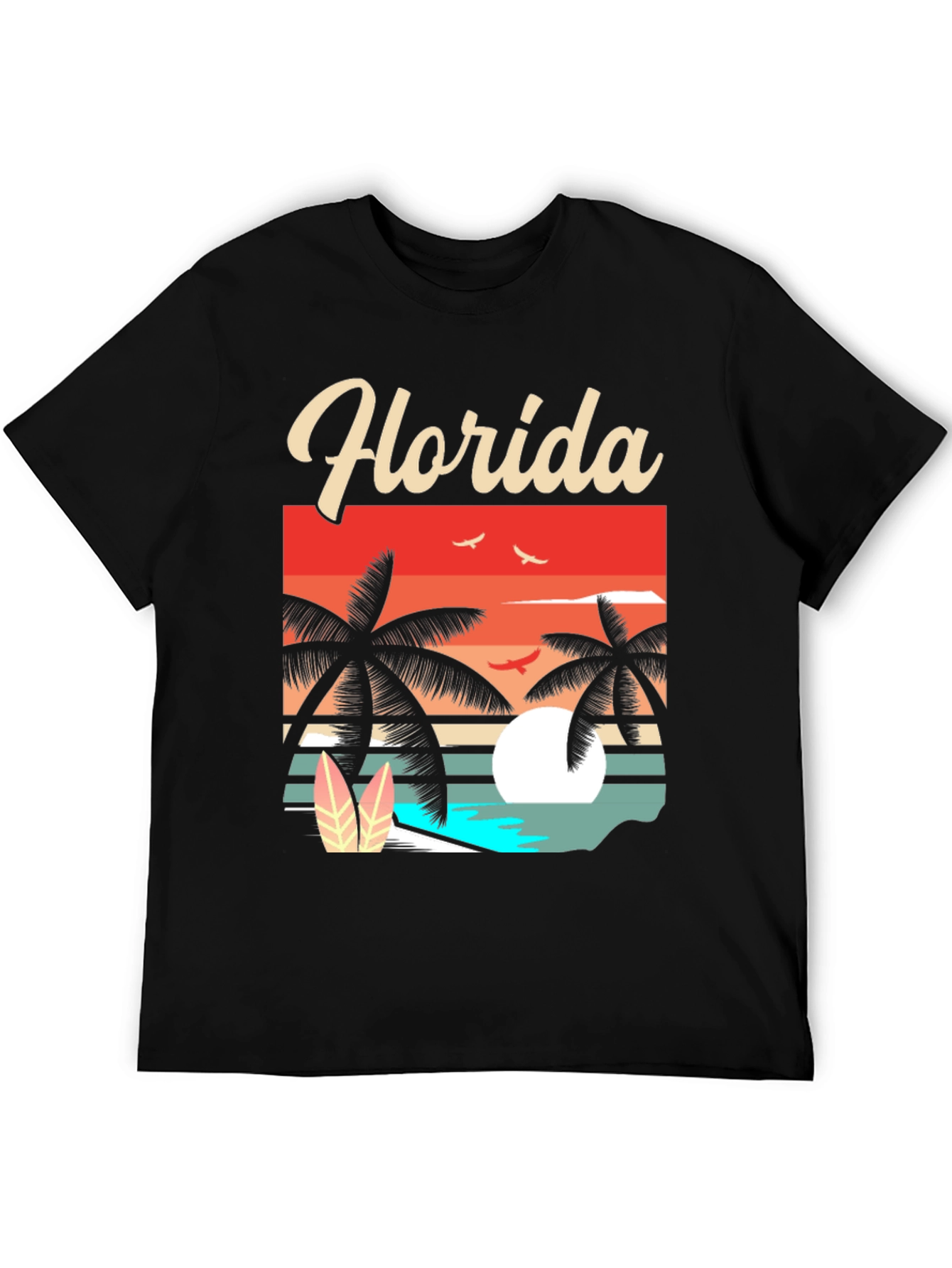 Florida Retro Sunset Palm T-Shirt