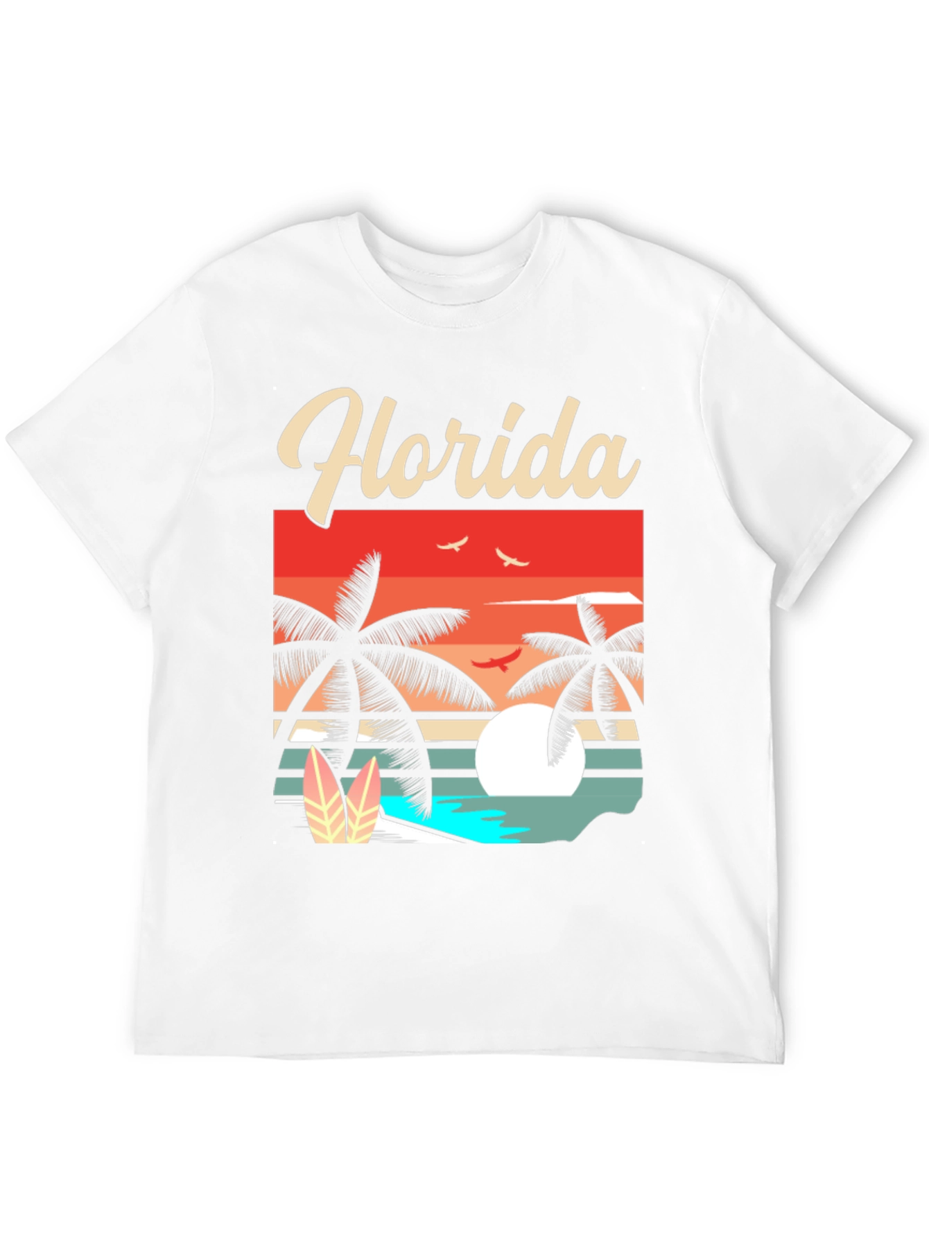 Florida Retro Sunset Palm T-Shirt