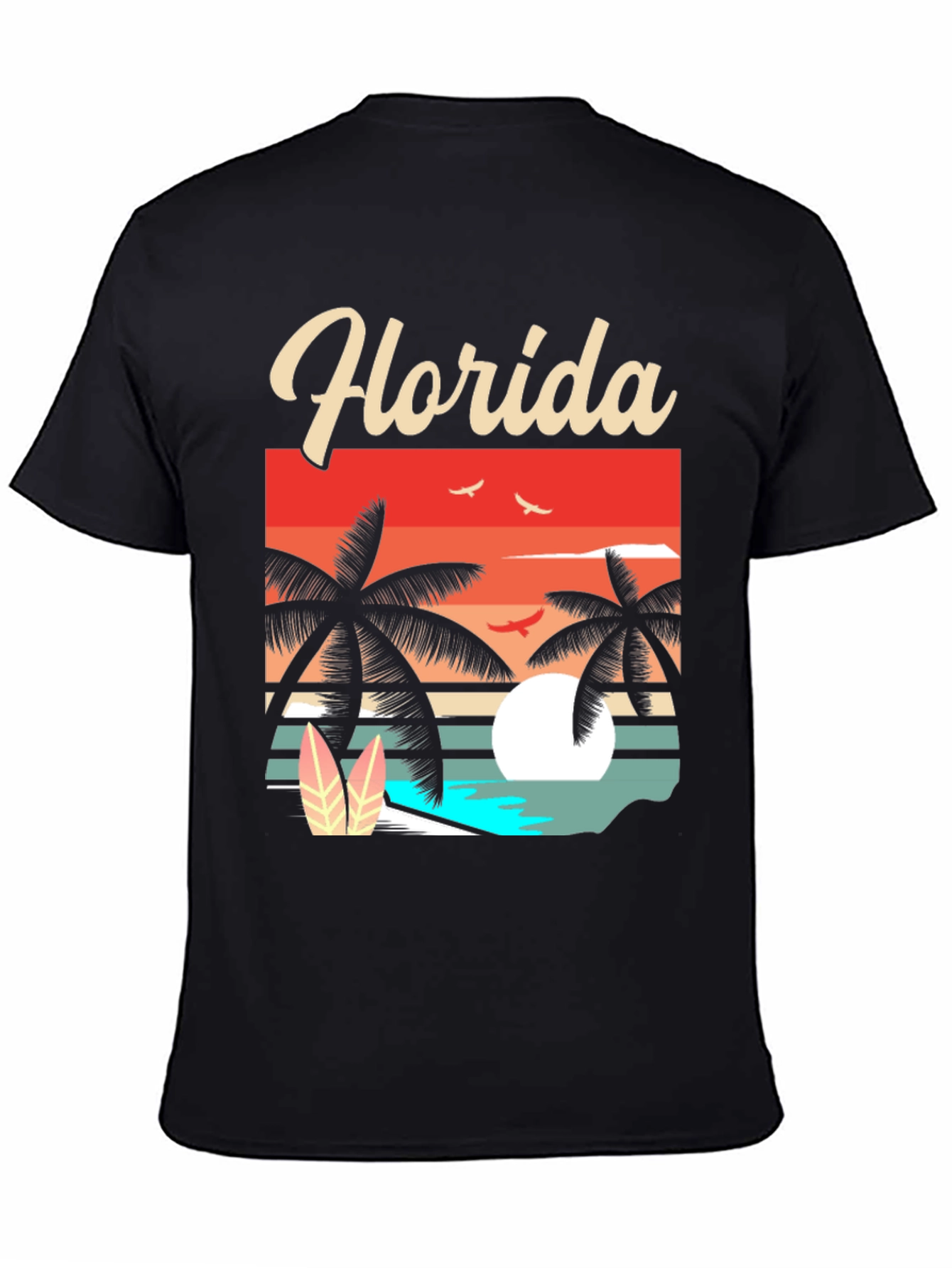 Florida Retro Sunset Palm T-Shirt