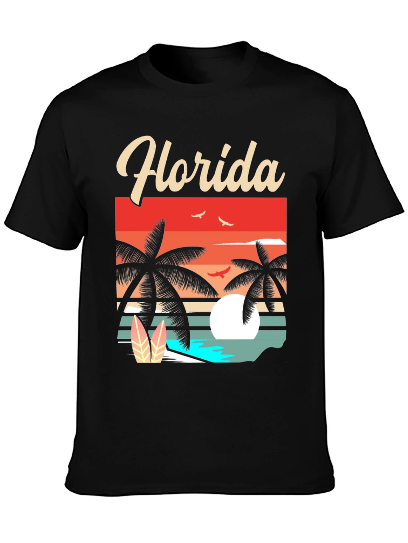 Florida Retro Sunset Palm T-Shirt