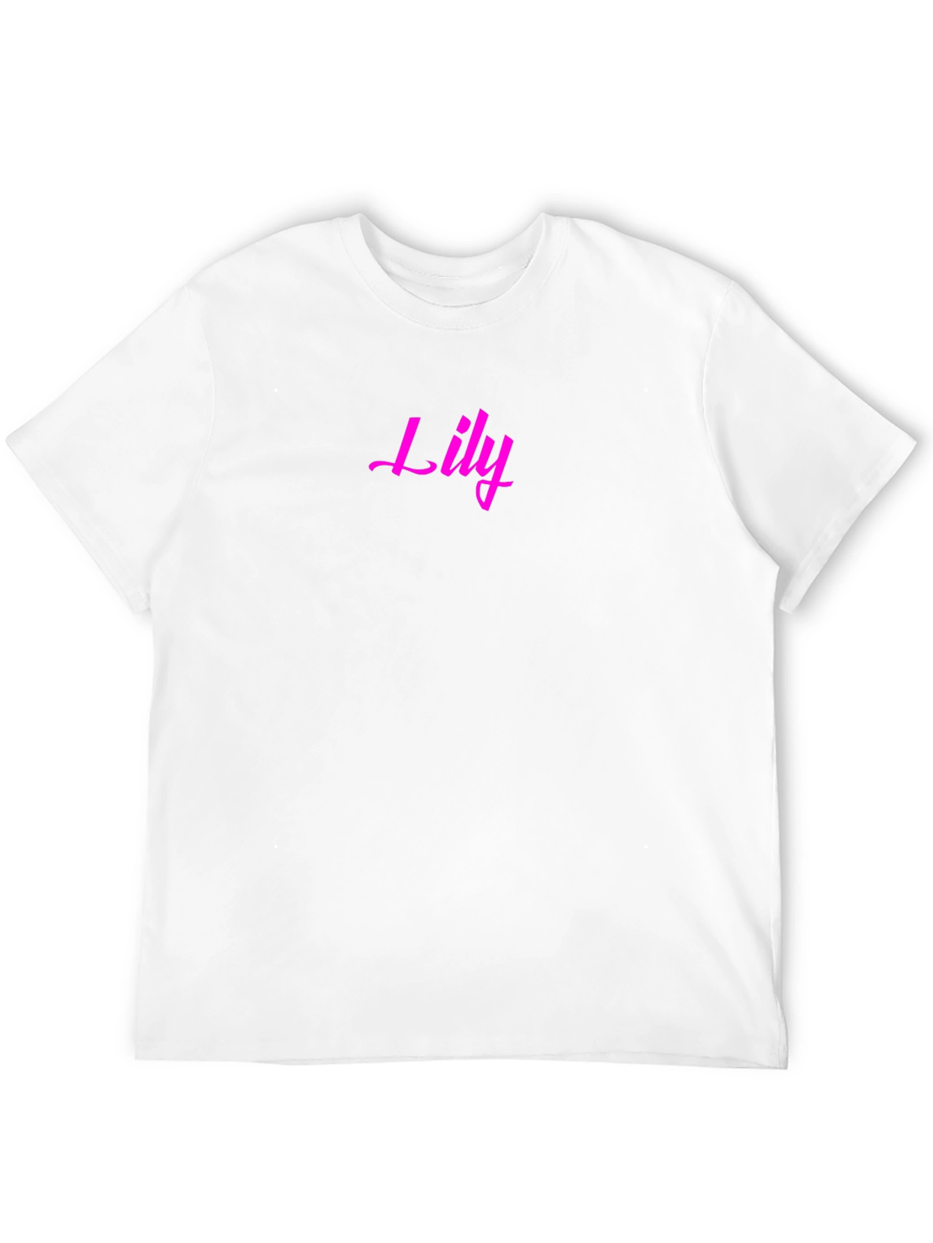 Lily Pink Text Black T-Shirt