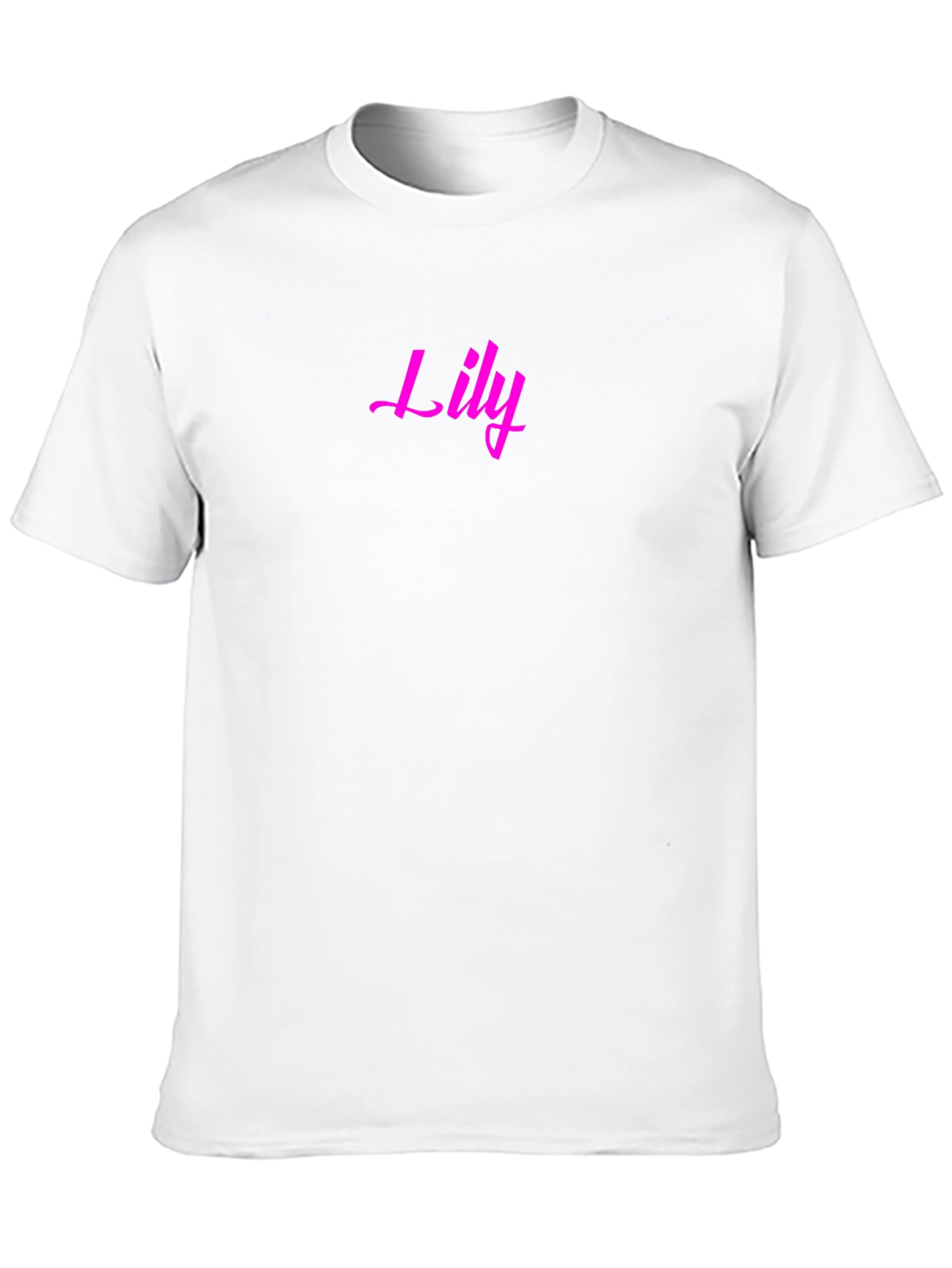 Lily Pink Text Black T-Shirt