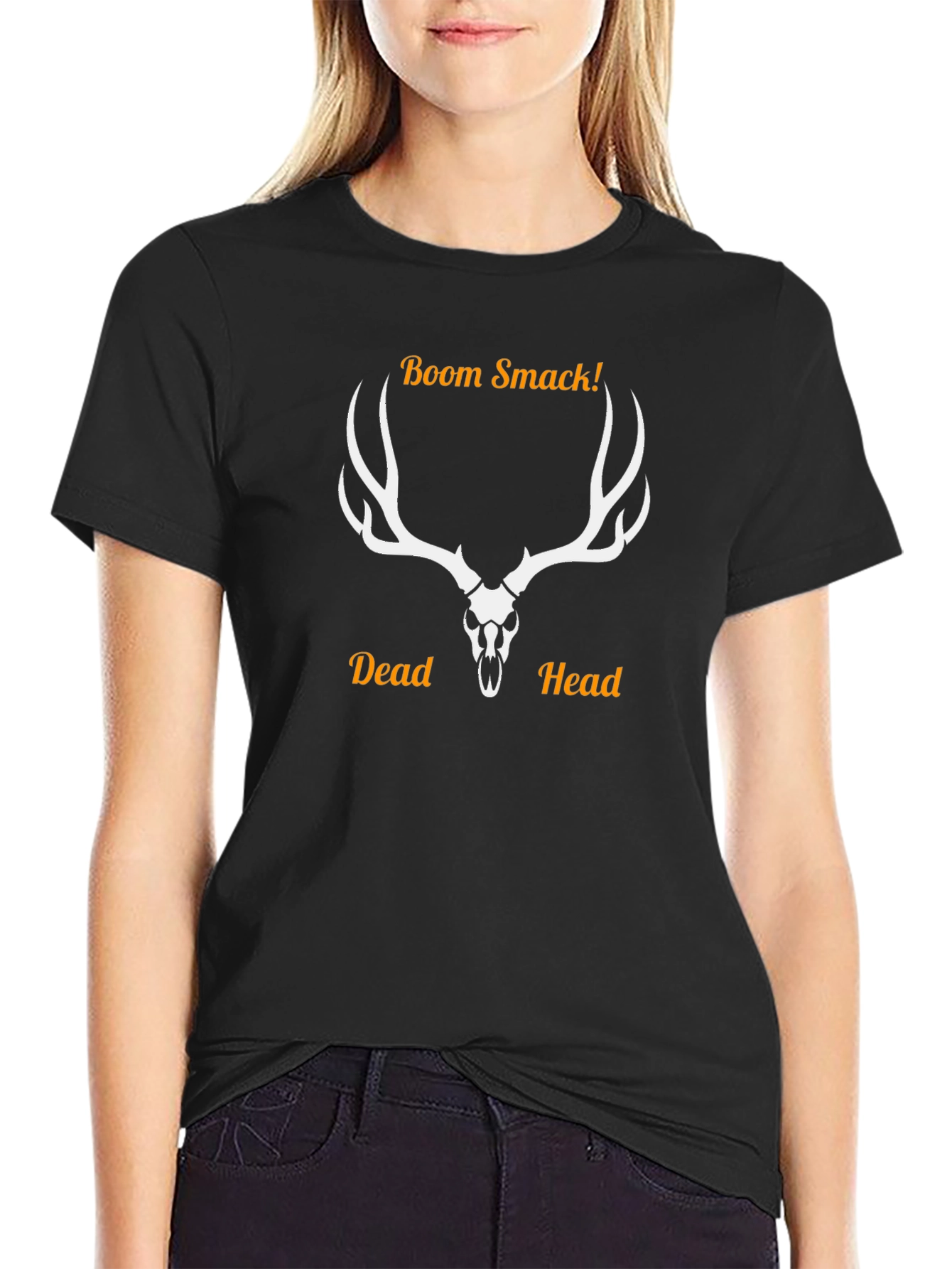 Boom Smack Deer Skull Graphic Tee - Hunting T-Shirt