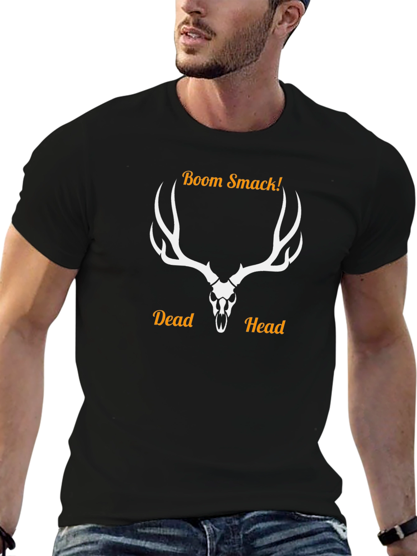 Boom Smack Deer Skull Graphic Tee - Hunting T-Shirt