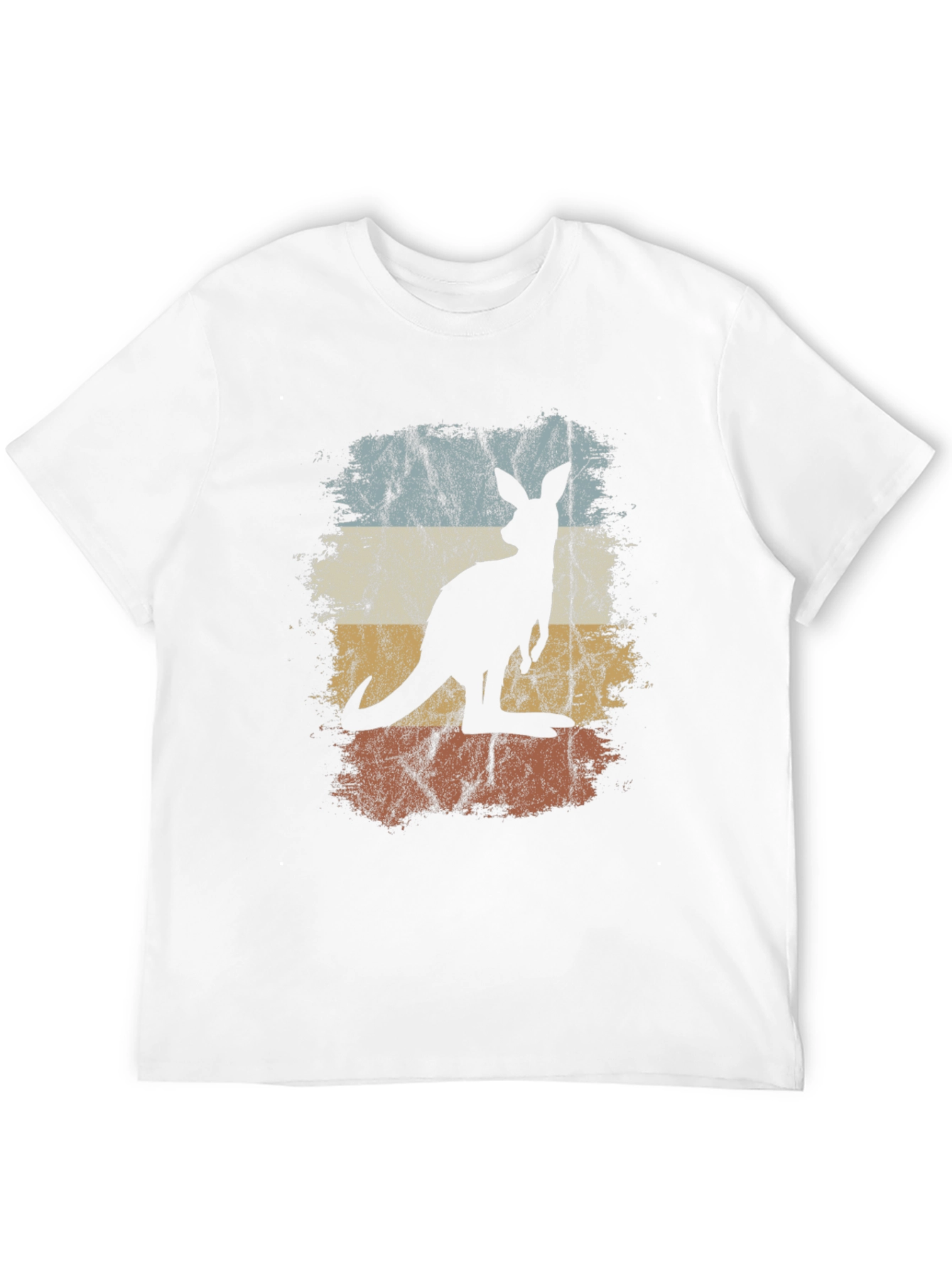 Retro Kangaroo Graphic Tee - Unisex Black T-Shirt