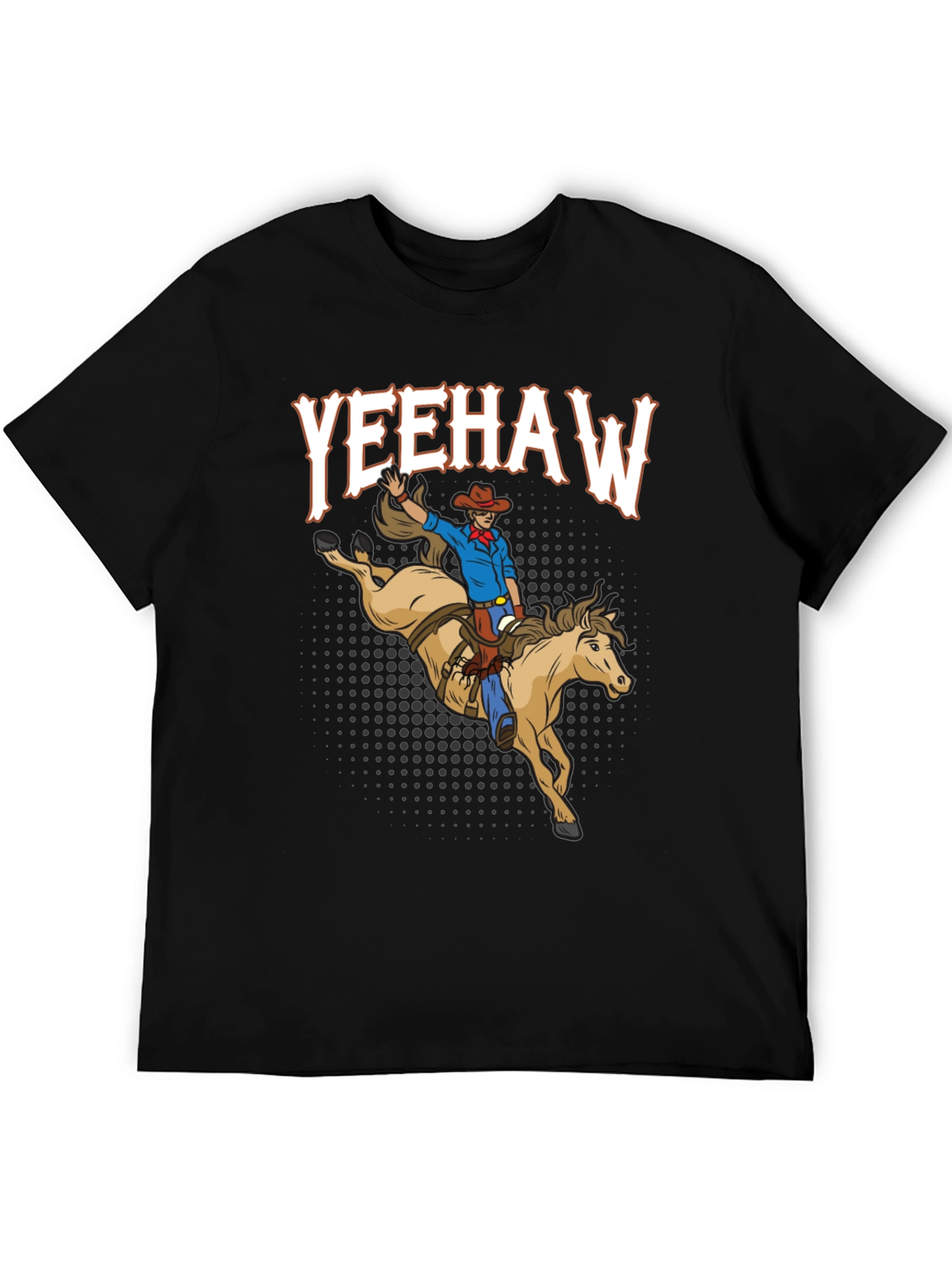 Yeehaw Cowboy Riding Horse Graphic T-Shirt