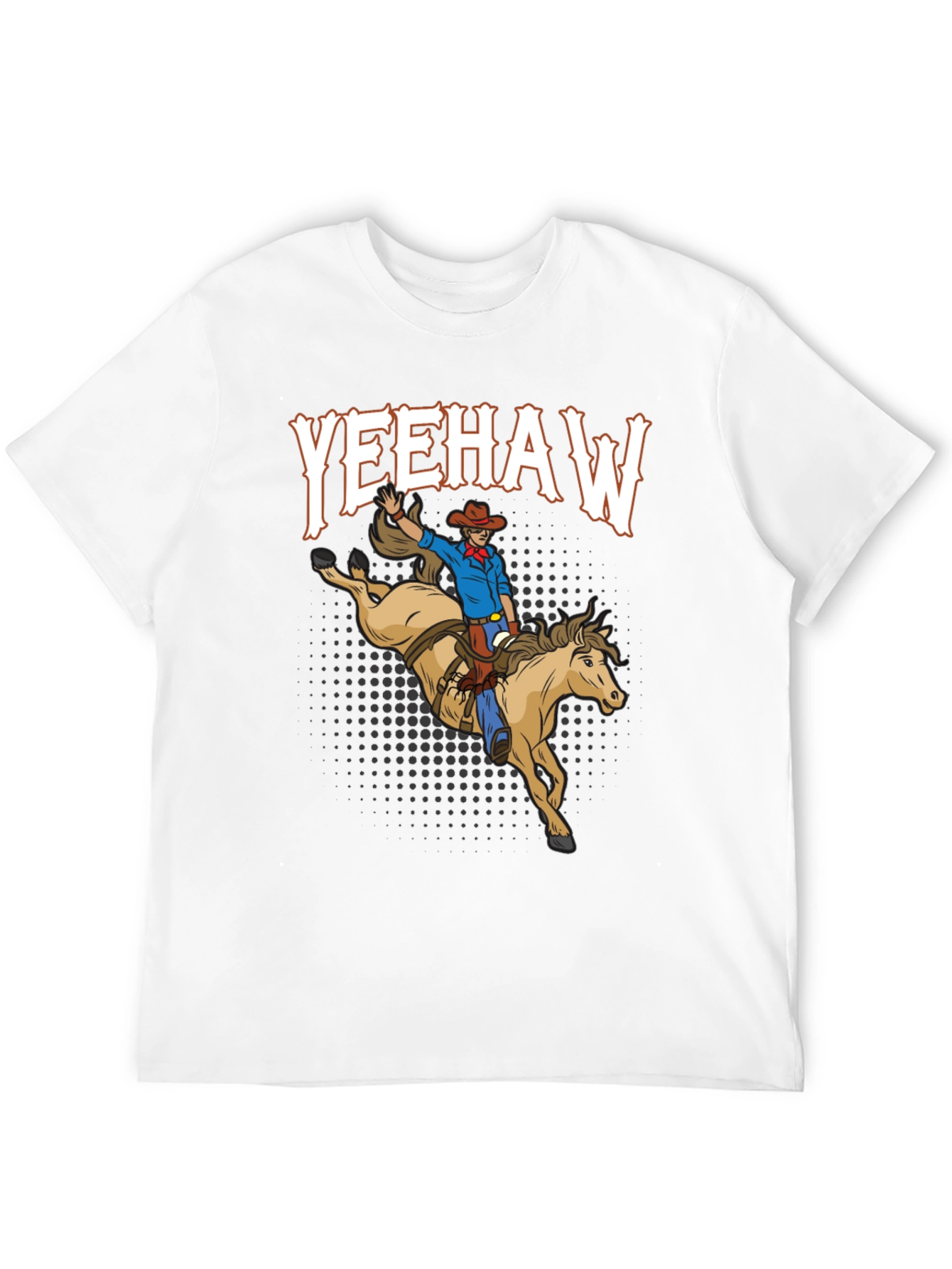 Yeehaw Cowboy Riding Horse Graphic T-Shirt