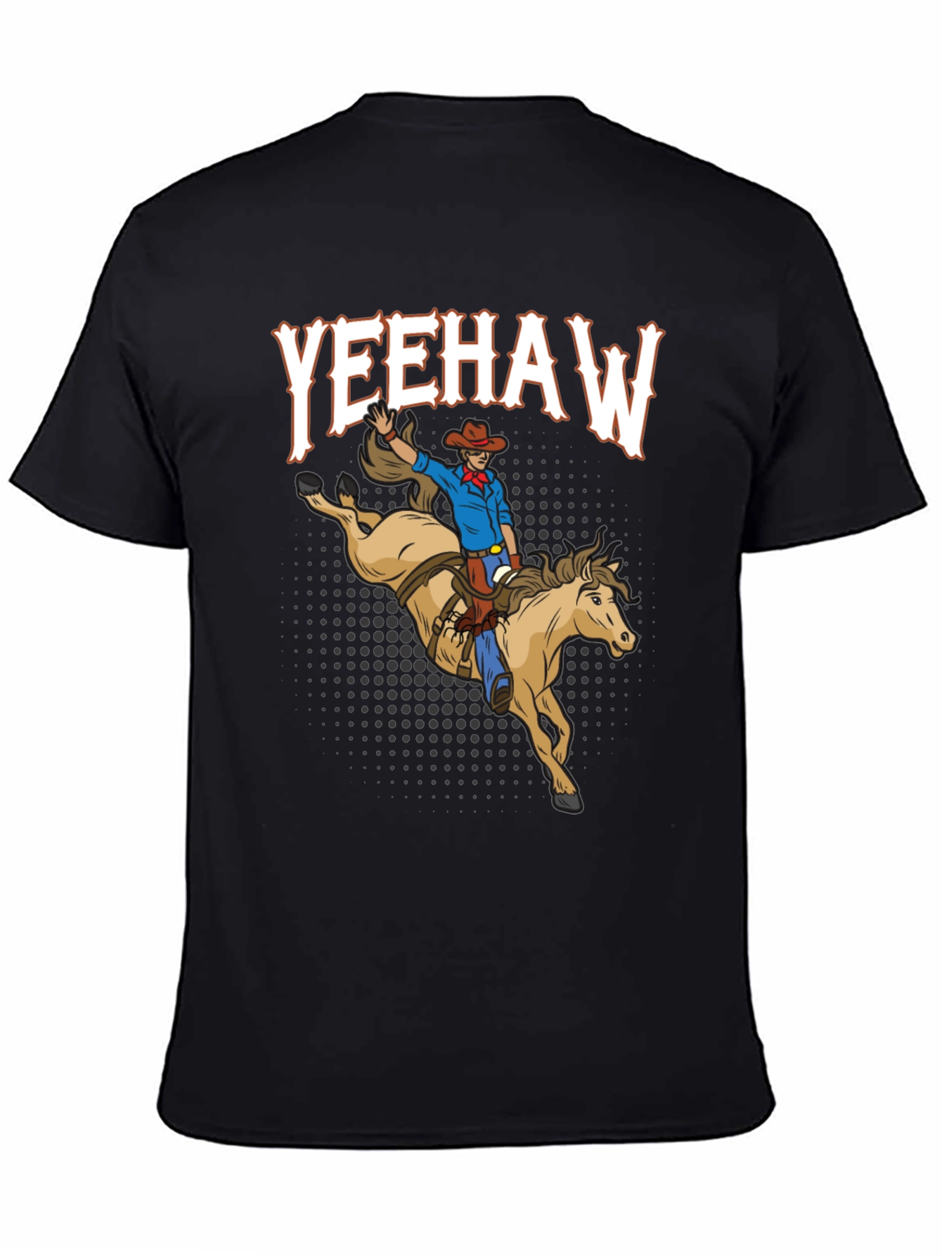 Yeehaw Cowboy Riding Horse Graphic T-Shirt