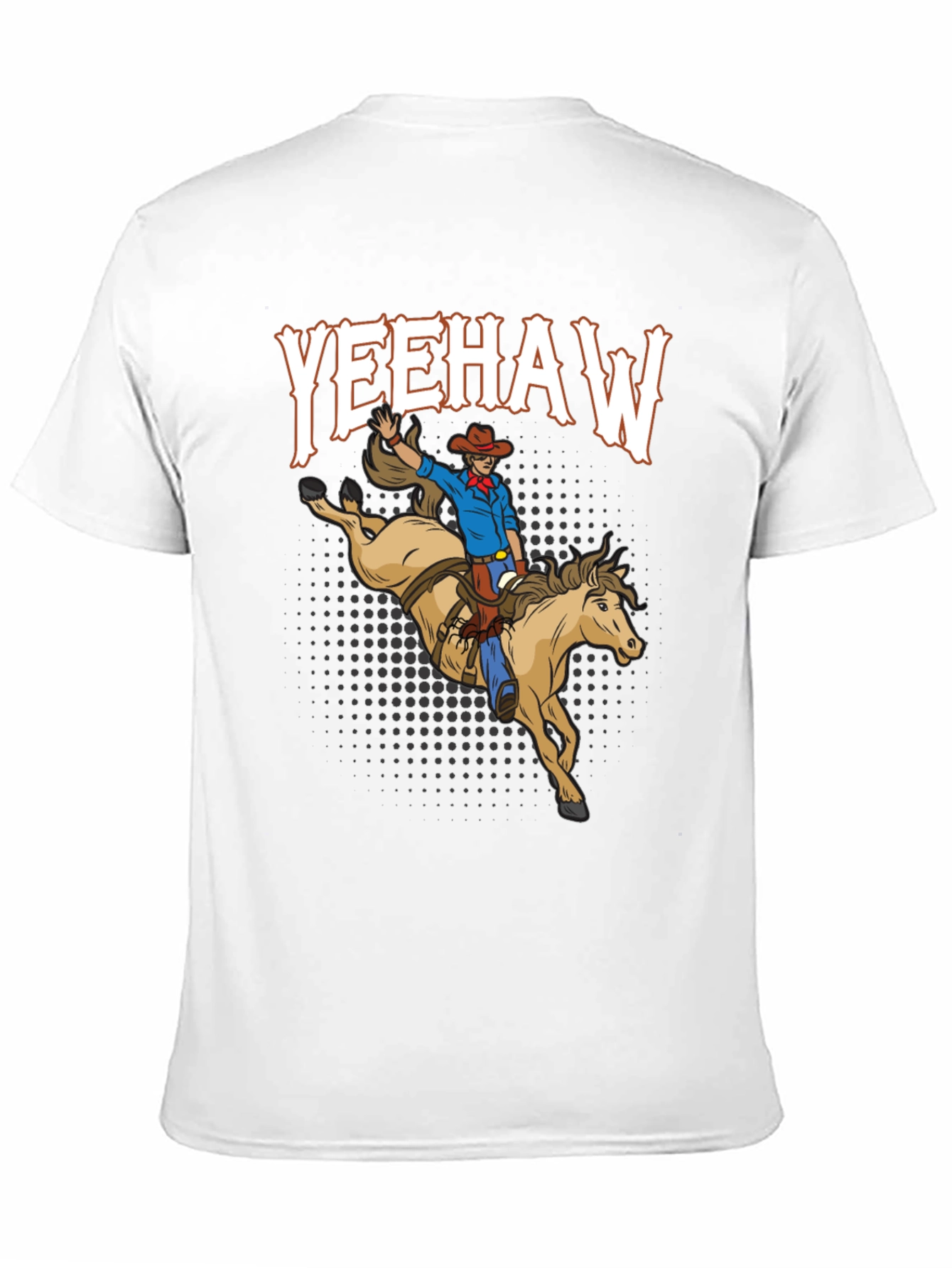 Yeehaw Cowboy Riding Horse Graphic T-Shirt