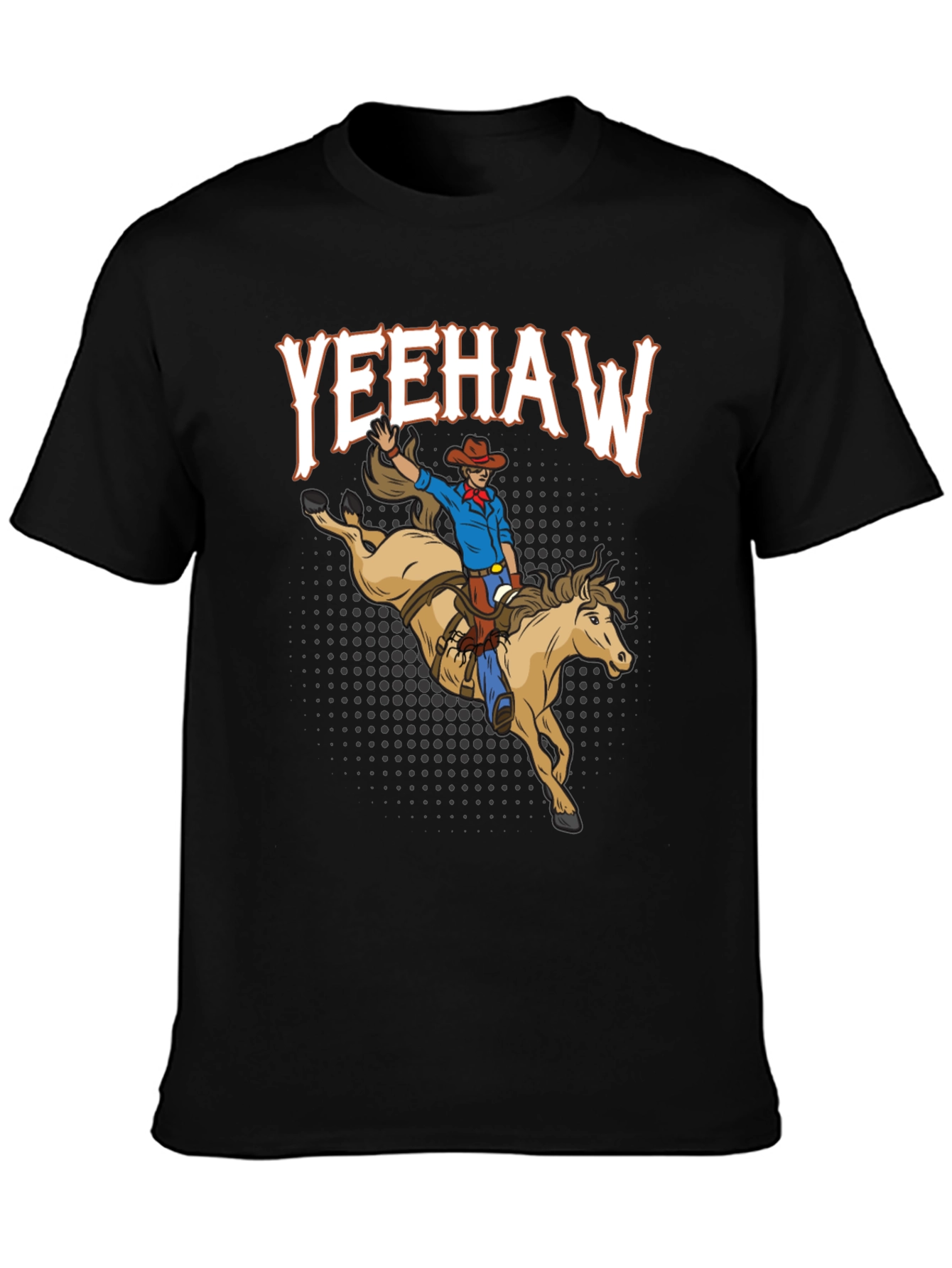 Yeehaw Cowboy Riding Horse Graphic T-Shirt