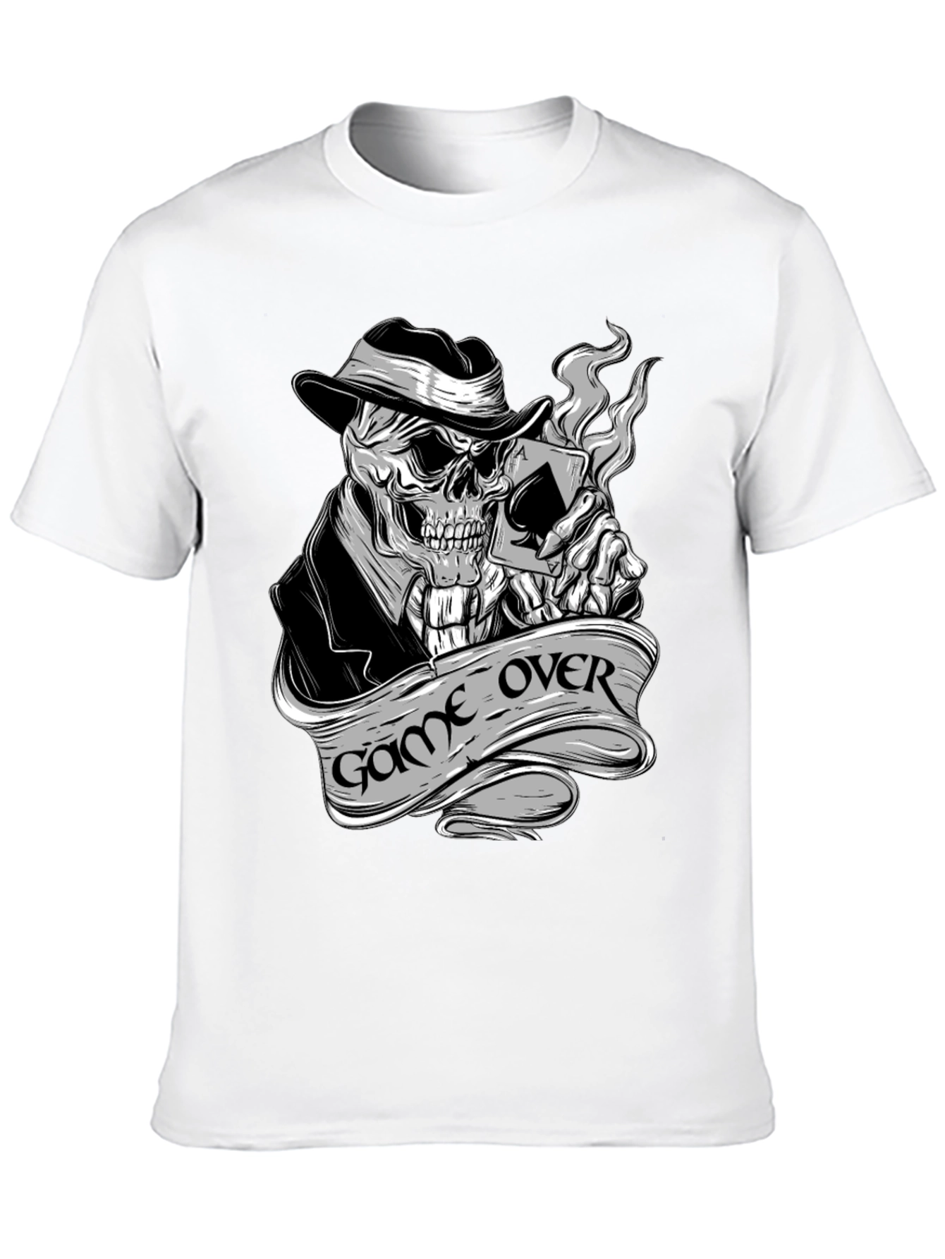 Game Over Skeleton Poker T-Shirt