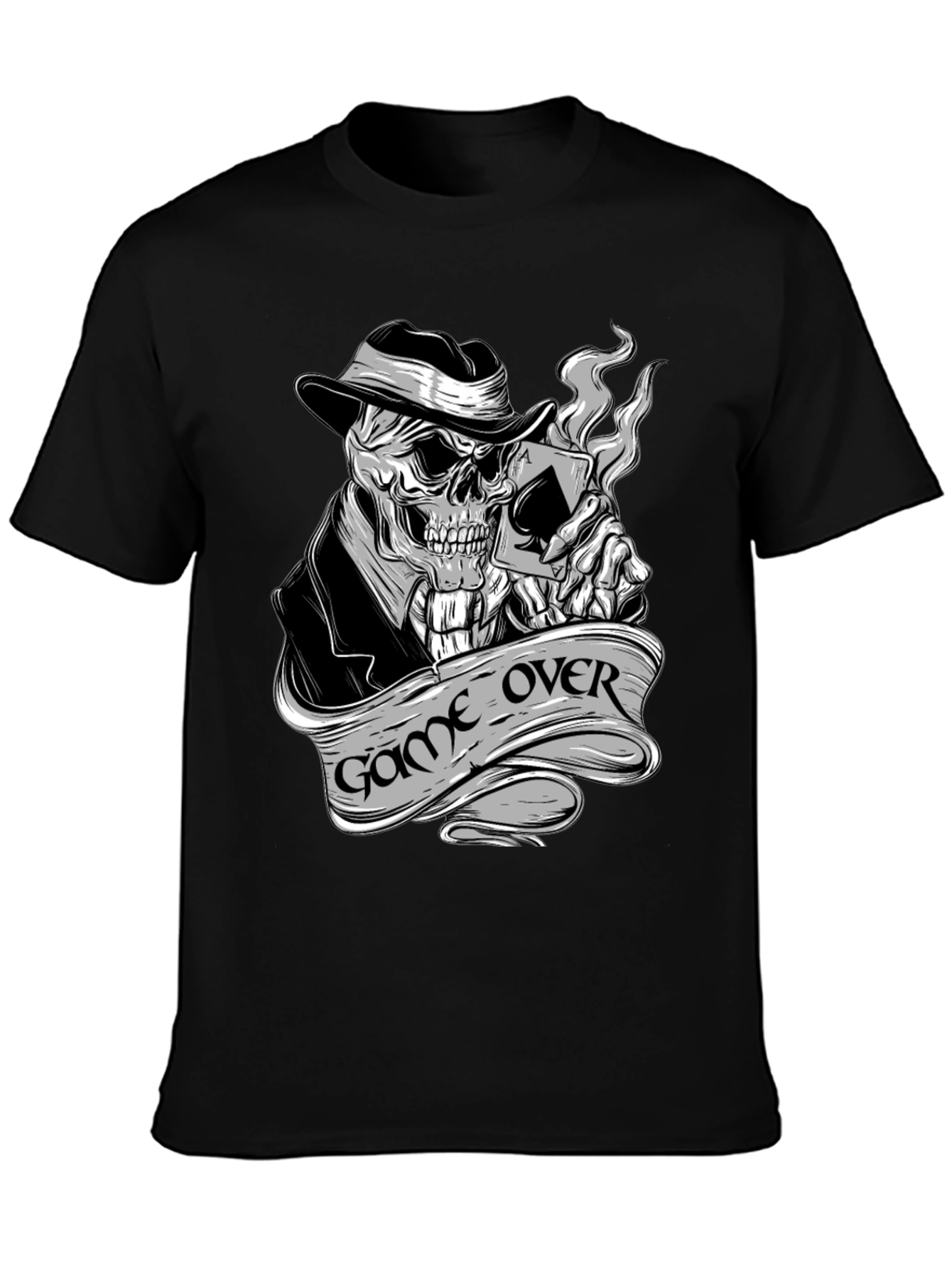 Game Over Skeleton Poker T-Shirt