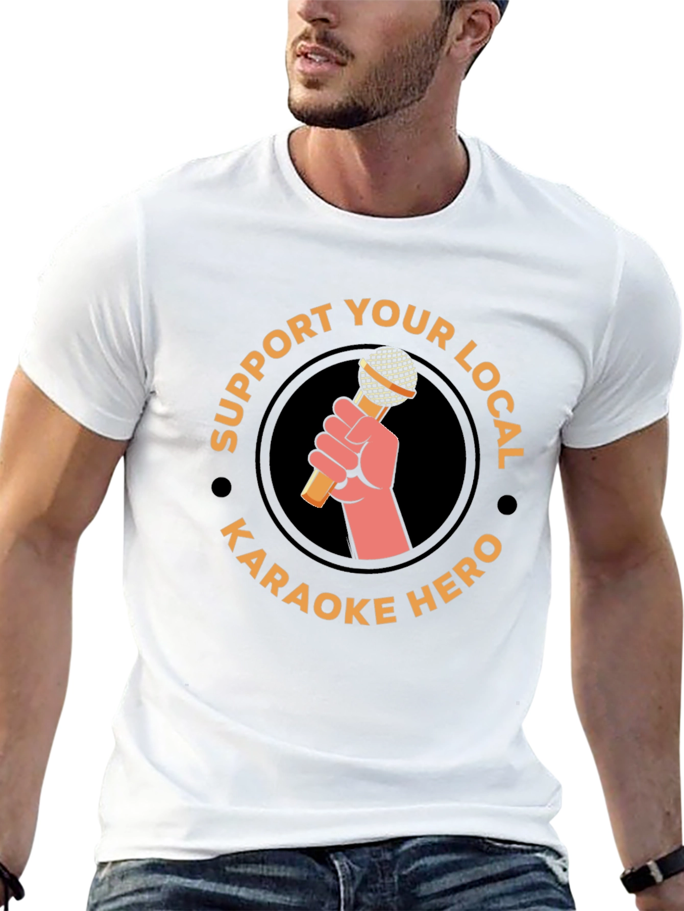 Karaoke Hero T-Shirt - Support Local Music!