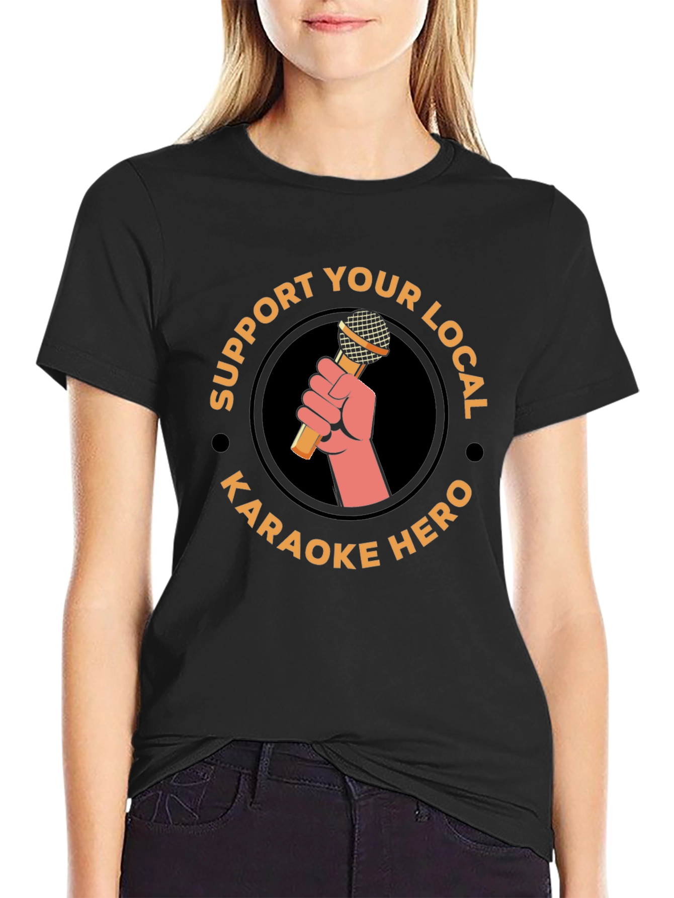 Karaoke Hero T-Shirt - Support Local Music!