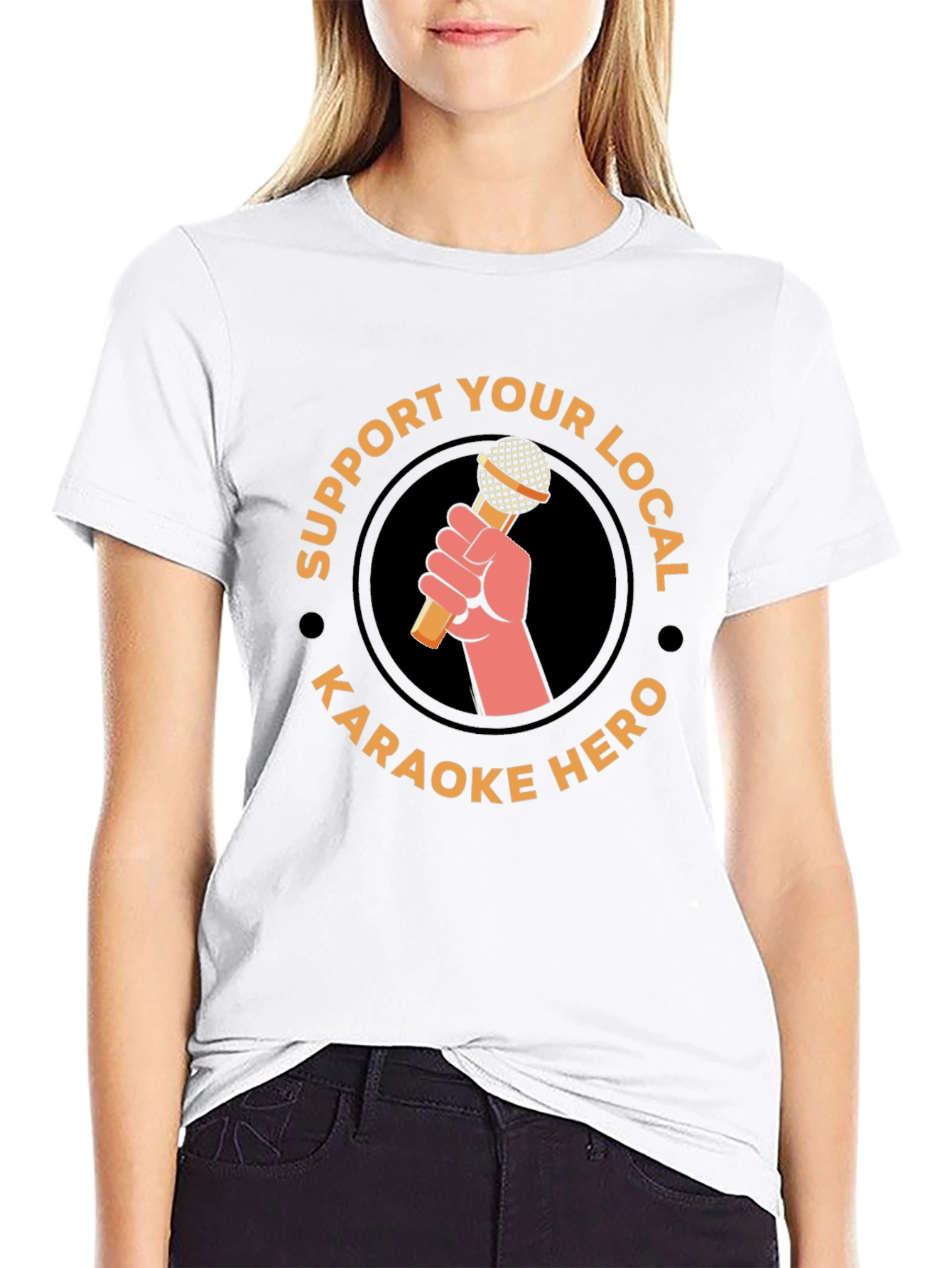 Karaoke Hero T-Shirt - Support Local Music!