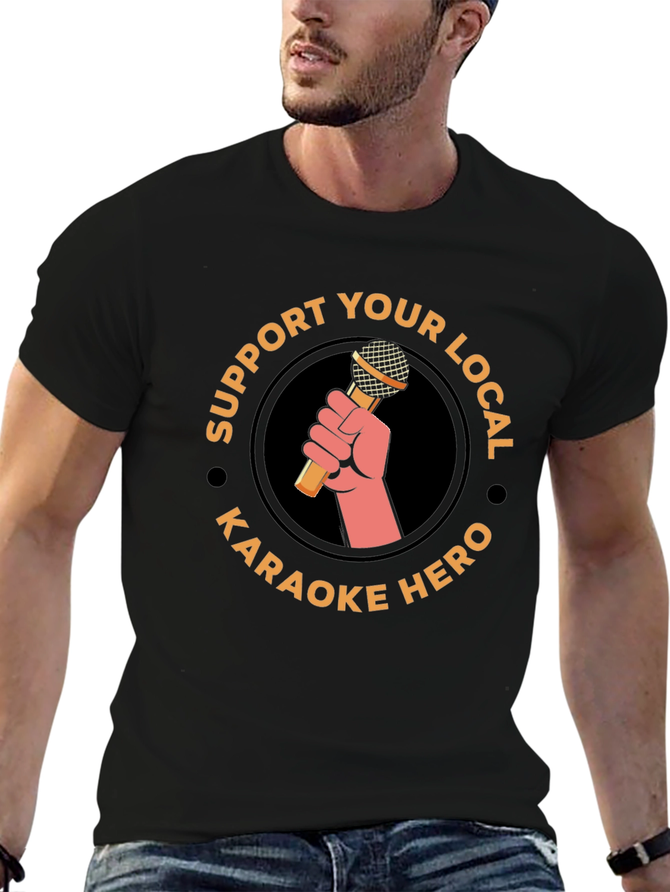 Karaoke Hero T-Shirt - Support Local Music!