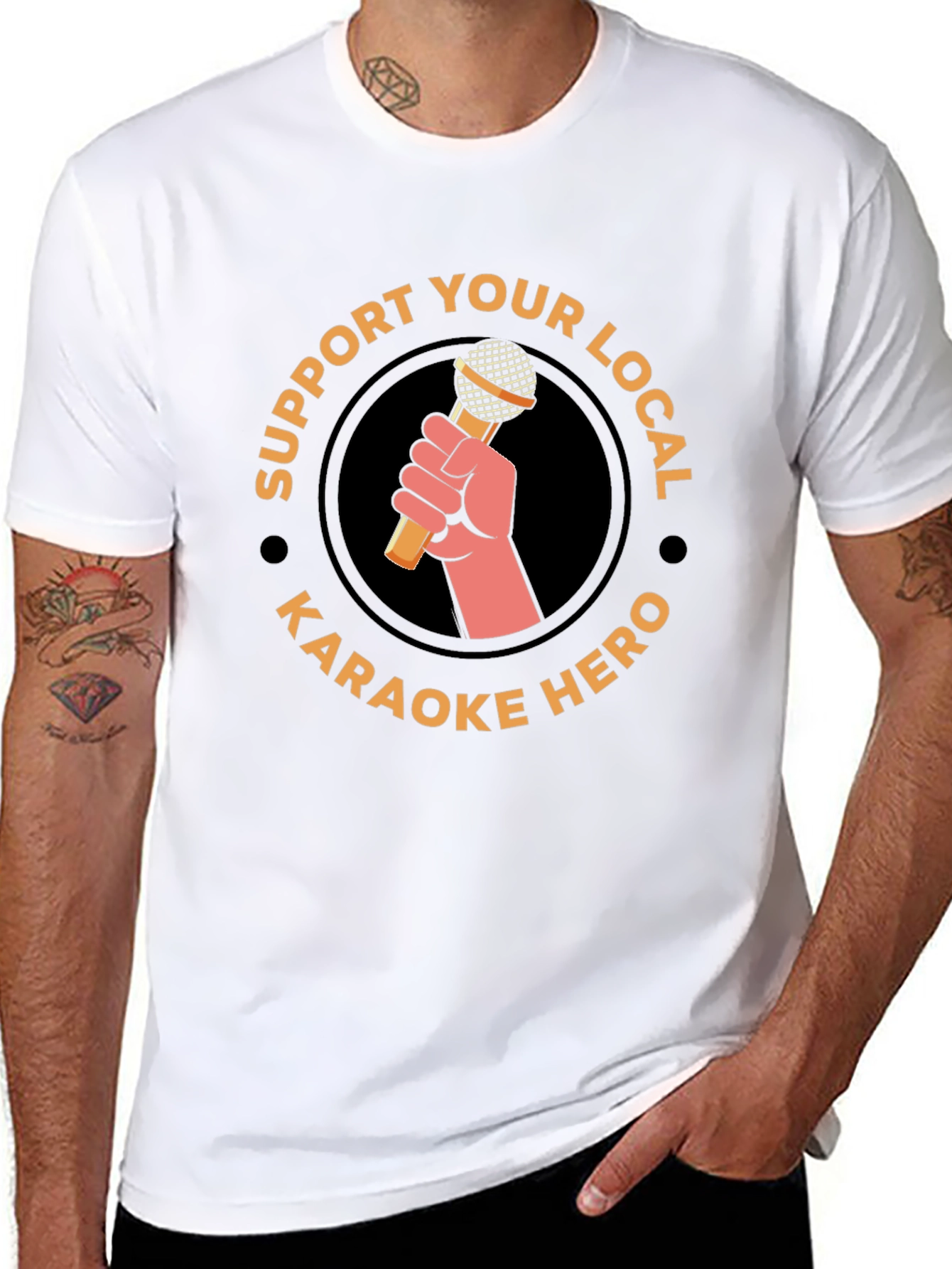 Karaoke Hero T-Shirt - Support Local Music!